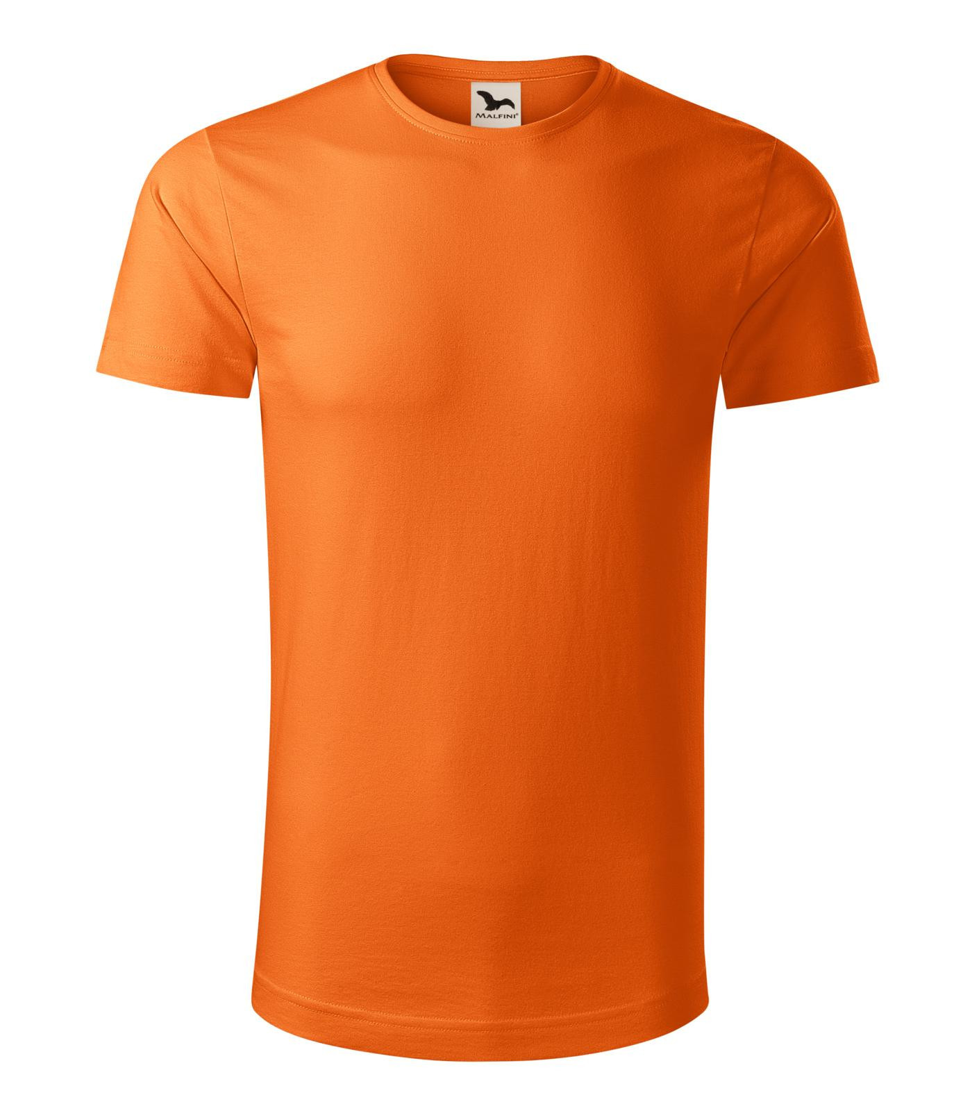 Pánske bavlnené tričko Malfini Origin 171 - veľkosť: M, farba: oranžová