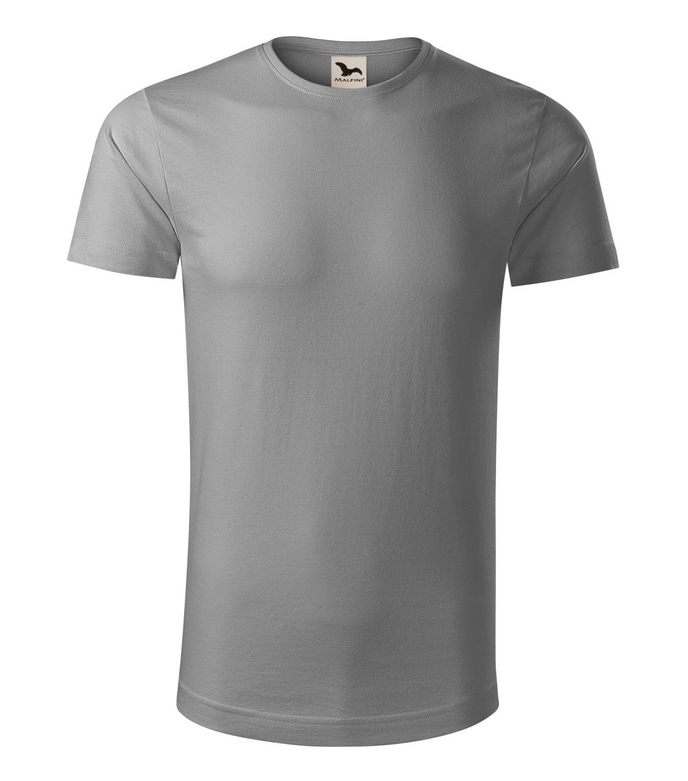 Pánske bavlnené tričko Malfini Origin 171 - veľkosť: L, farba: starostrieborná