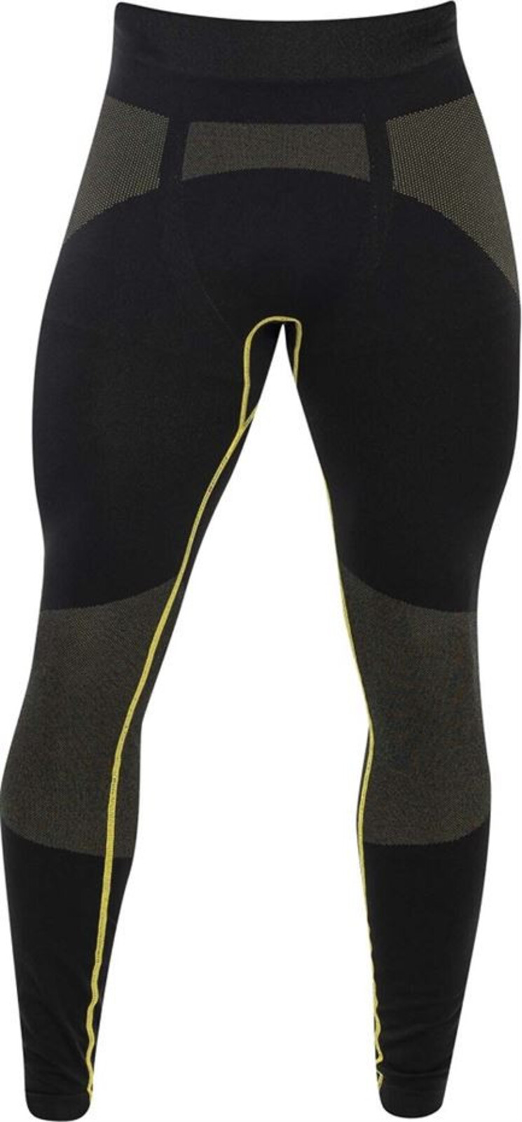 Pánske bezšvové funkčné nohavice Ardon Akrec - veľkosť: L, farba: čierna/žltá