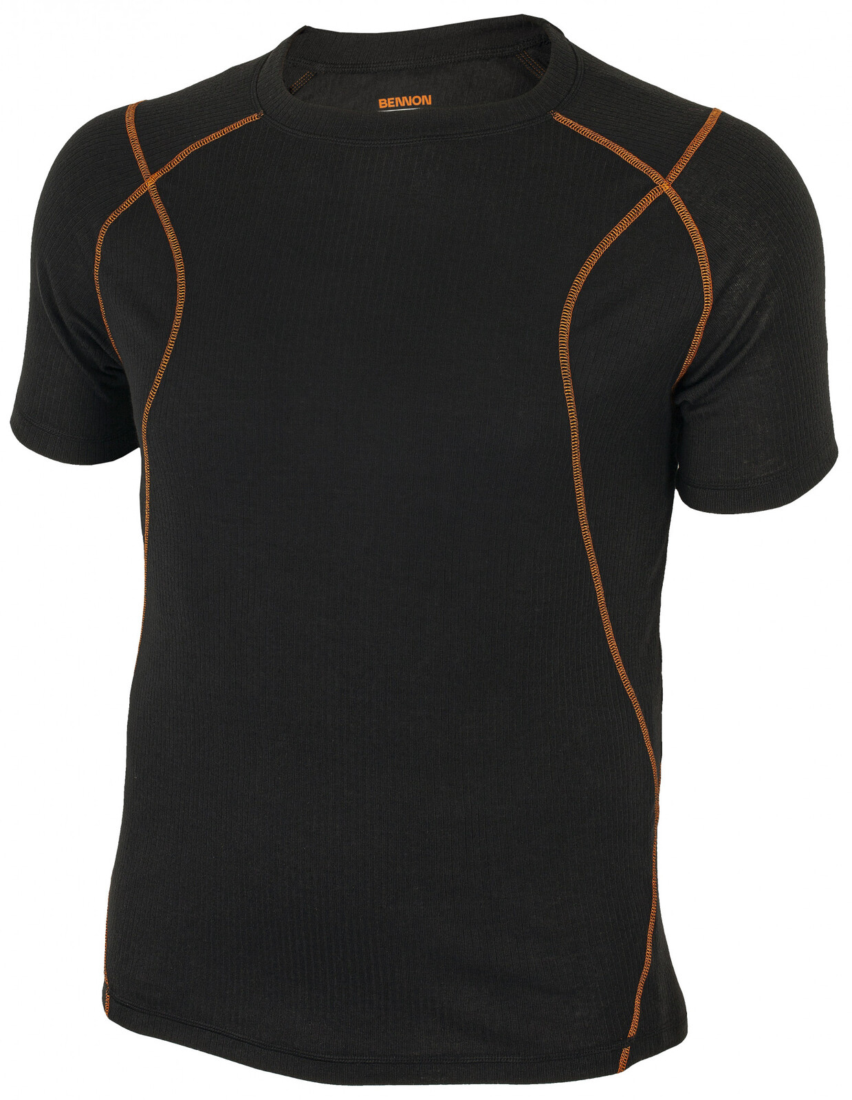 Pánske funkčné termo tričko s krátkym rukávom Bennon Artemios - veľkosť: XL, farba: čierna/oranžová