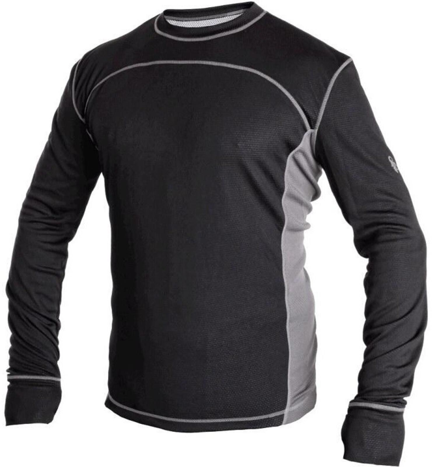 Pánske funkčné tričko s dlhým rukávom CXS Cooldry - veľkosť: XXL, farba: čierna/sivá