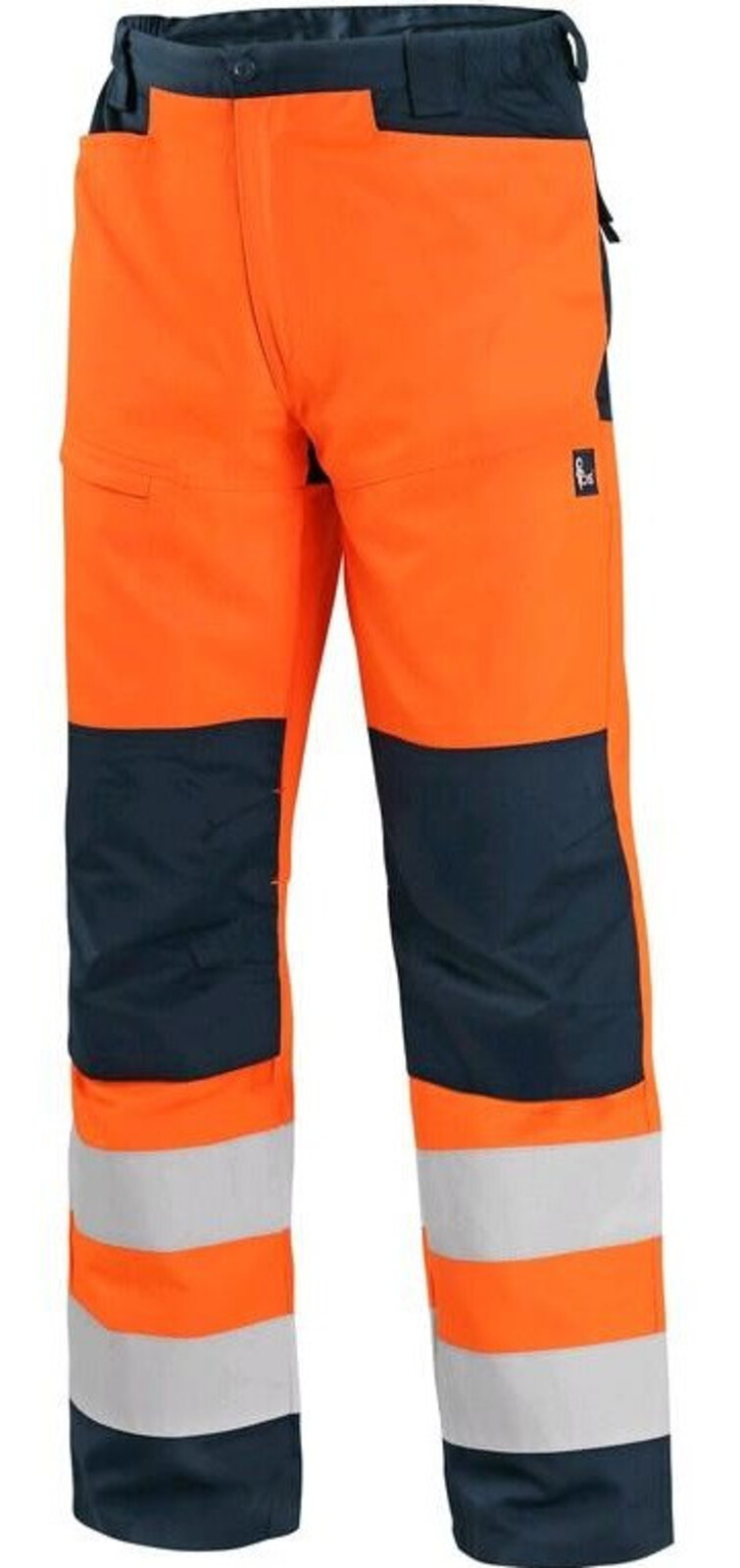 Pánske letné reflexné nohavice CXS Halifax - veľkosť: 52, farba: oranžová/navy