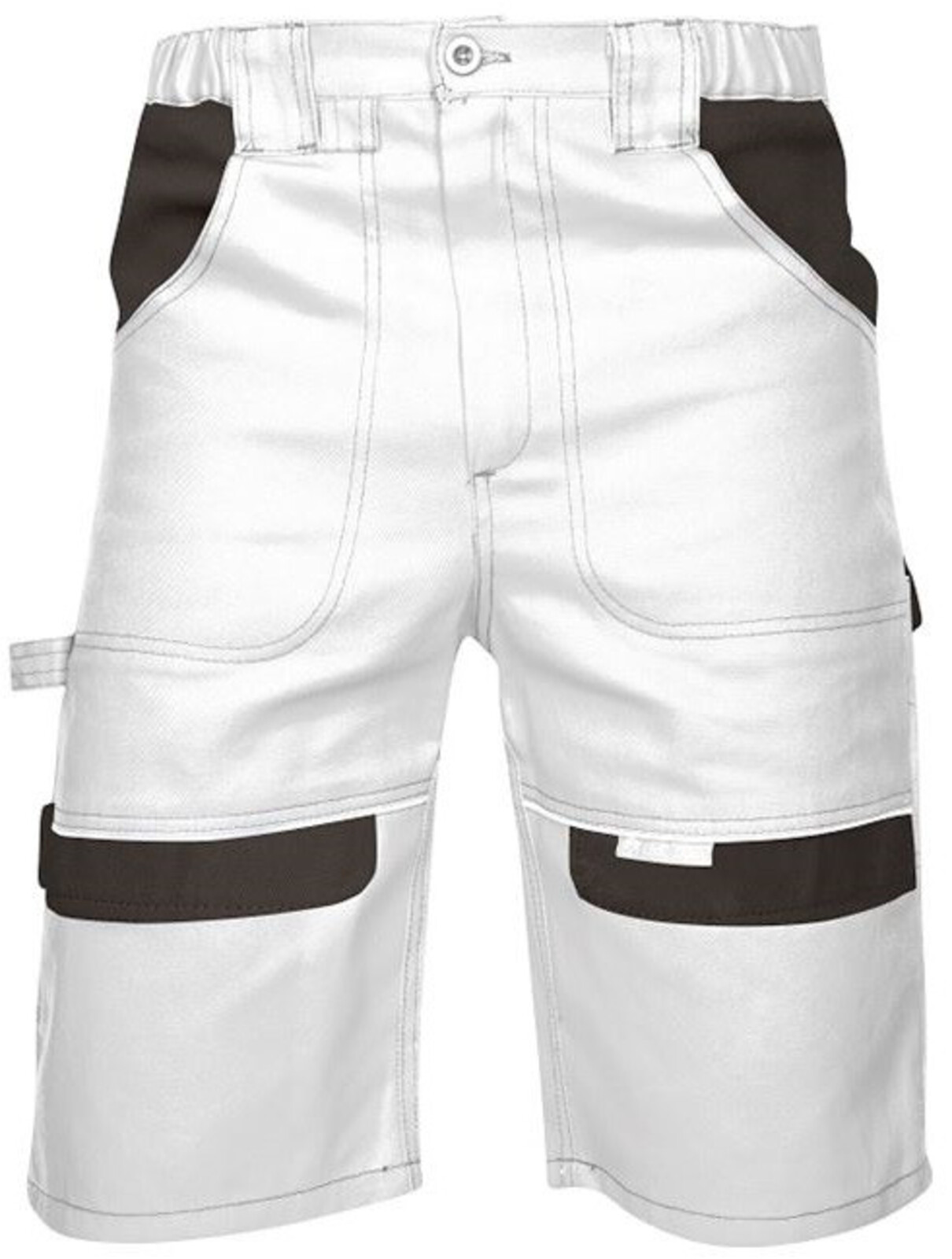 Pánske montérkové šortky Ardon Cool Trend - veľkosť: 58, farba: biela/sivá