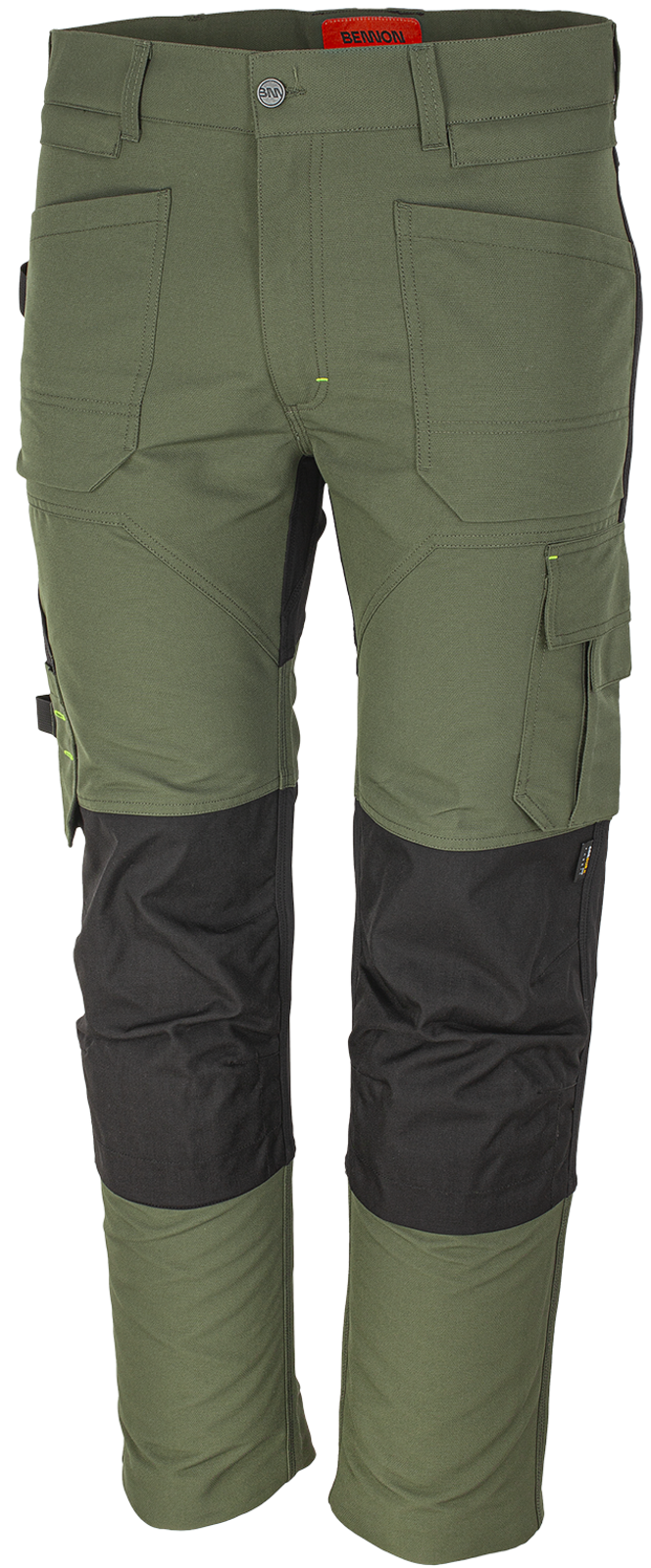 Pánske odolné strečové pracovné nohavice Bennon Erebos WP - veľkosť: 60, farba: zelená/čierna
