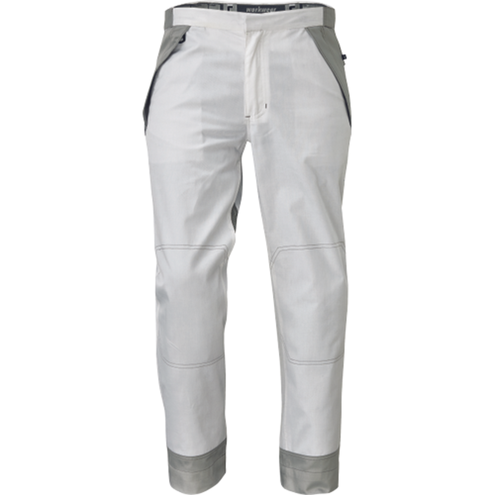 Pánske pracovné nohavice Cerva Montrose  - veľkosť: 48, farba: biela/sivá