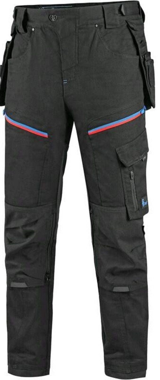 Pánske pracovné nohavice CXS Leonis - veľkosť: 64, farba: čierna/modrá