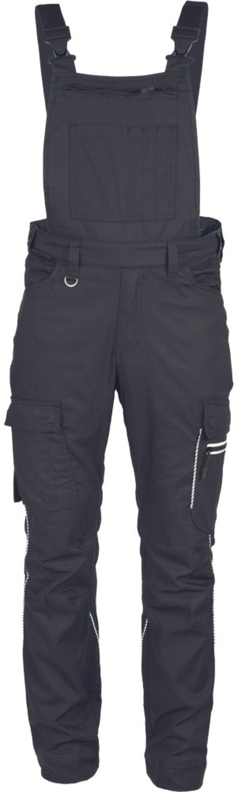 Pánske pracovné nohavice s náprsenkou Cerva Taurus Litz GRS - veľkosť: 64, farba: čierna
