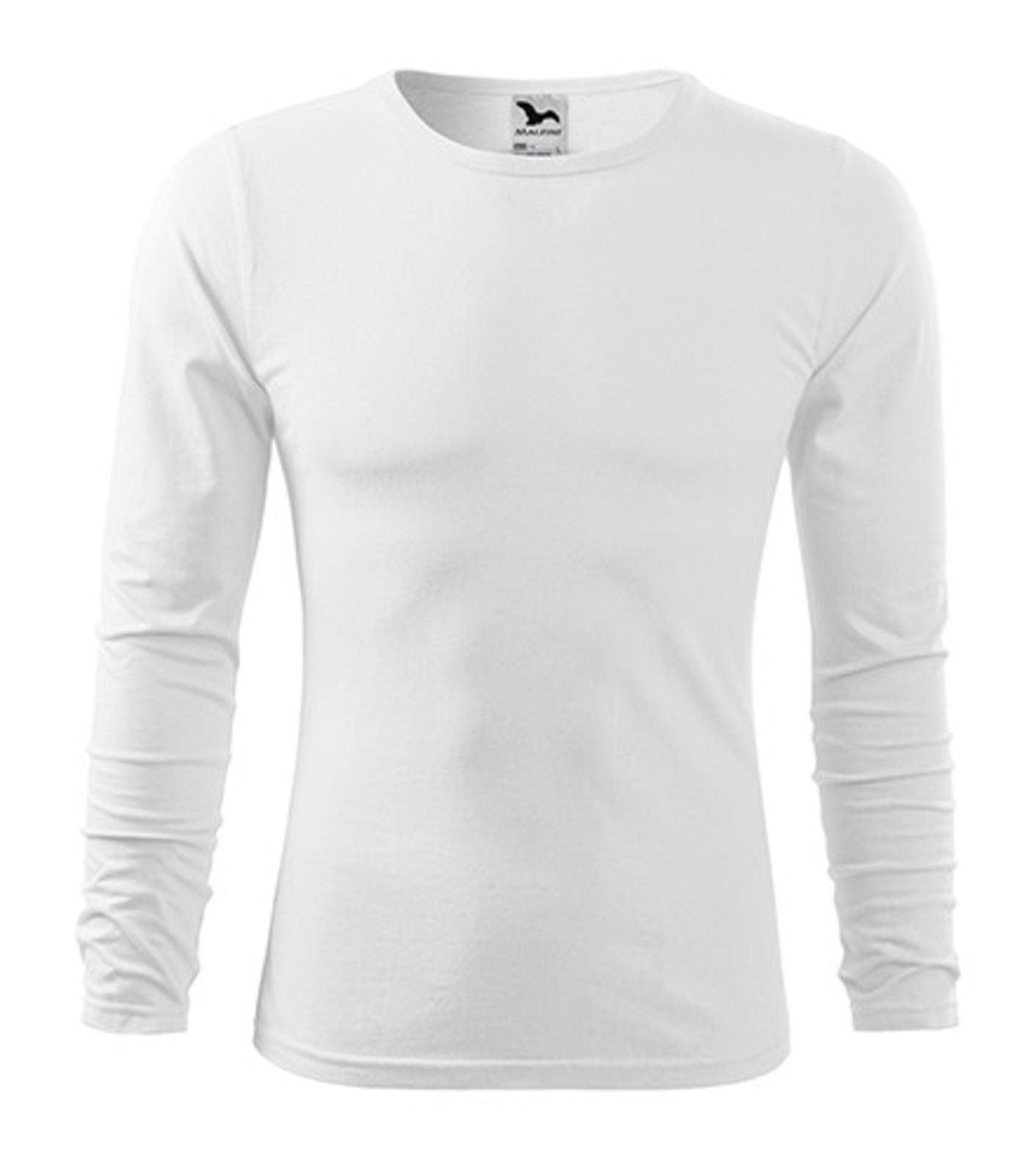 Pánske bavlnené tričko s dlhým rukávom Malfini Fit-T 119 - veľkosť: XXL, farba: biela