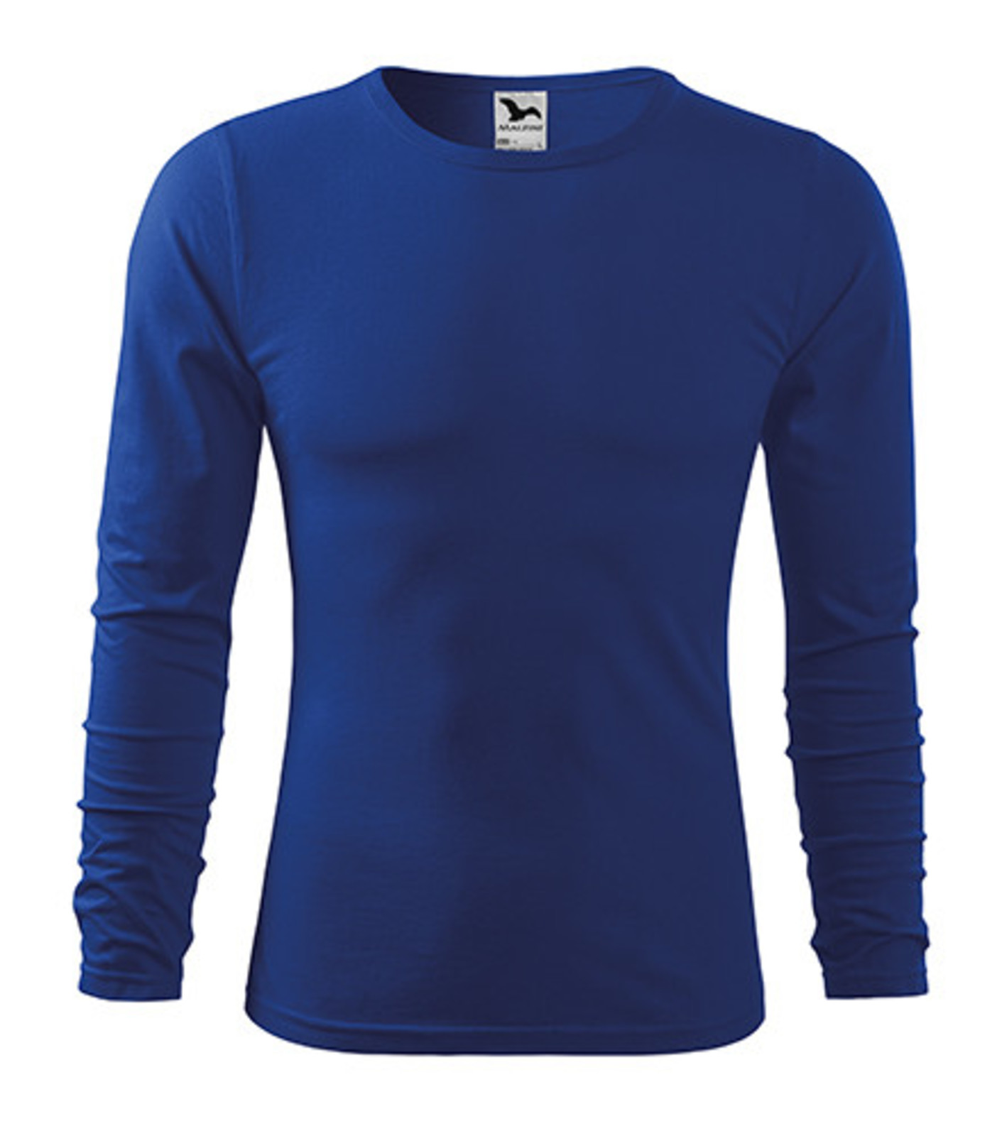 Pánske bavlnené tričko s dlhým rukávom Malfini Fit-T 119 - veľkosť: XL, farba: kráľovská modrá