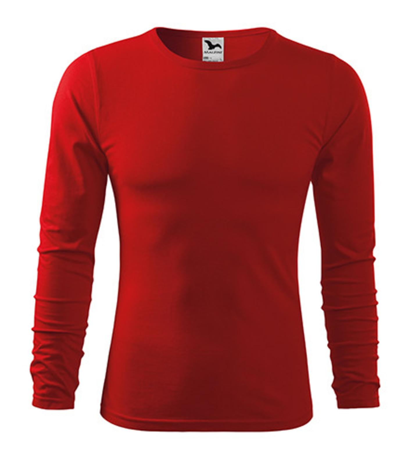 Pánske bavlnené tričko s dlhým rukávom Malfini Fit-T 119 - veľkosť: S, farba: červená
