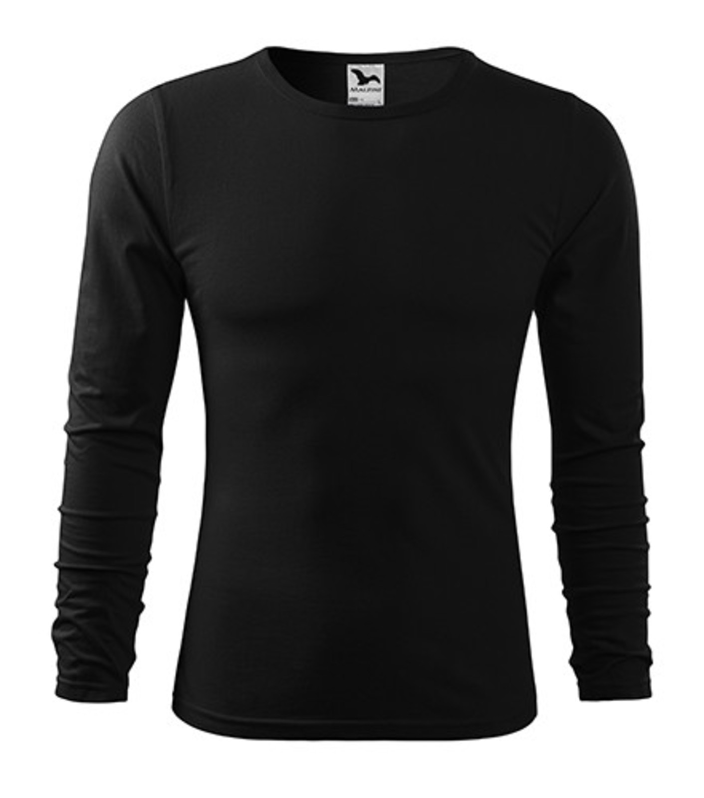 Pánske bavlnené tričko s dlhým rukávom Malfini Fit-T 119 - veľkosť: 3XL, farba: čierna