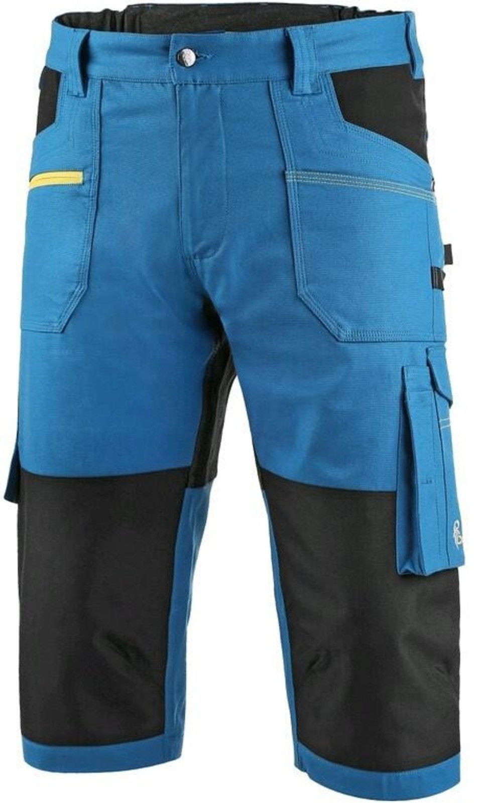 Pánske strečové montérkové 3/4 nohavice CXS Stretch - veľkosť: 54, farba: modrá/čierna