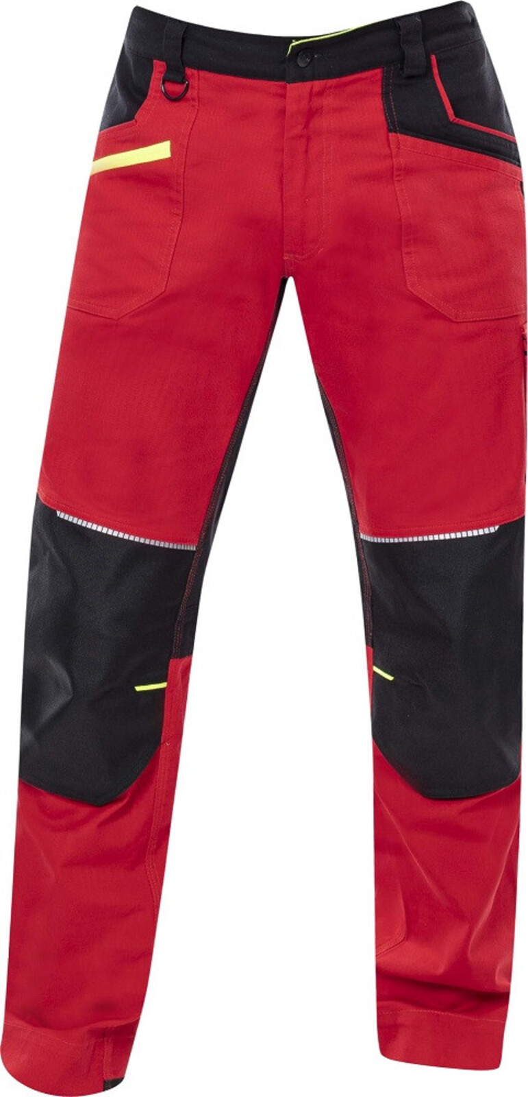 Pánske strečové montérkové nohavice Ardon 4Xstretch - veľkosť: 46, farba: červená