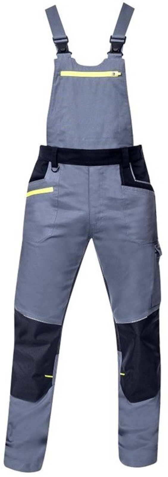 Pánske strečové montérkové nohavice na traky Ardon 4Xstretch - veľkosť: 58, farba: sivá