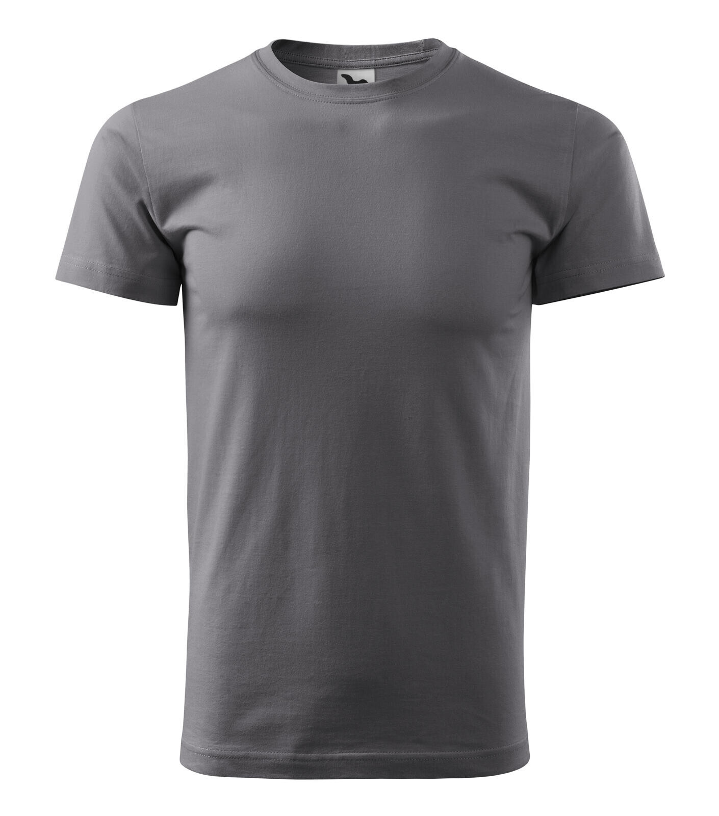 Pánske tričko Malfini Basic 129 - veľkosť: S, farba: oceľovo sivá