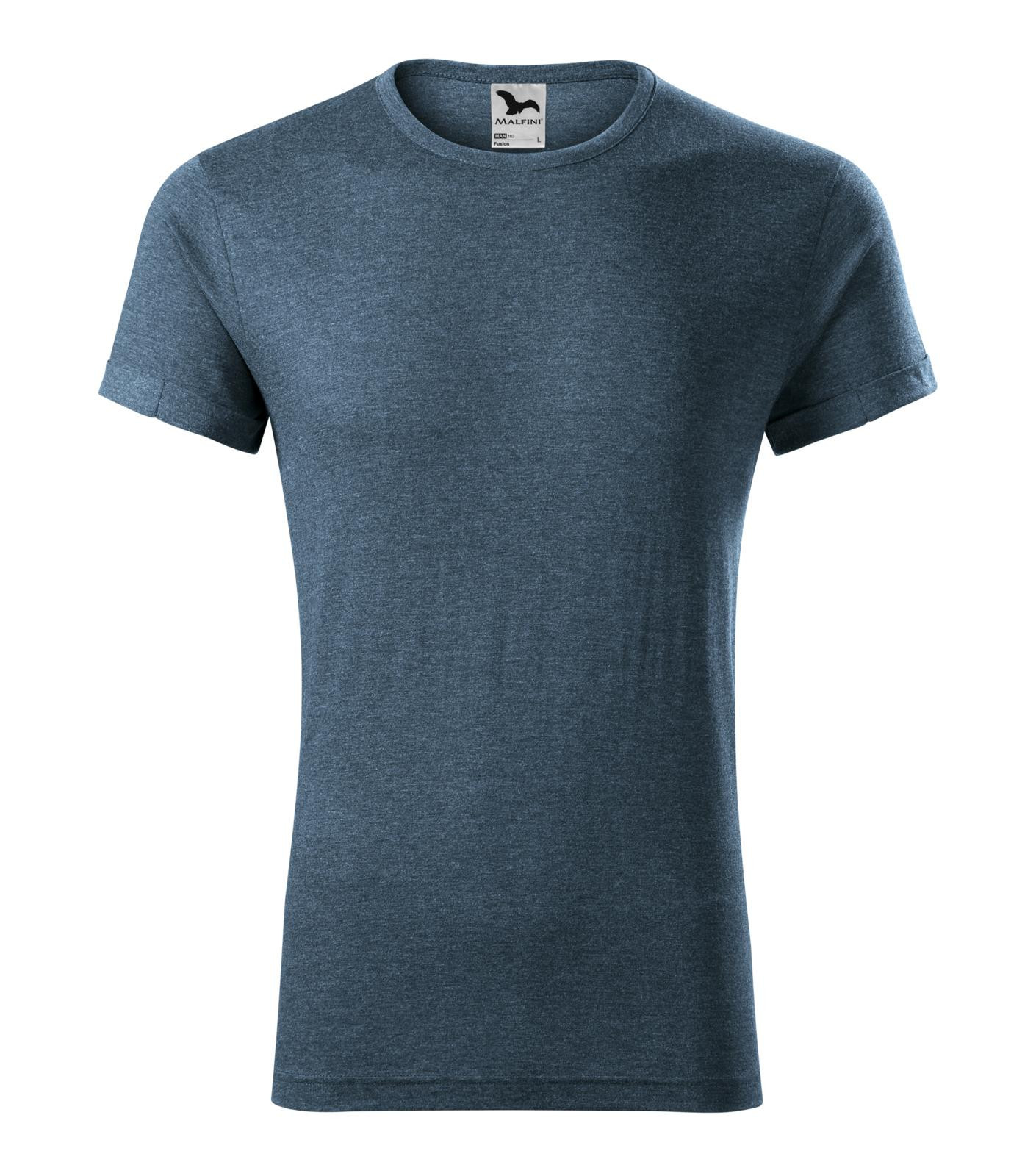 Pánske tričko Malfini Fusion 163 - veľkosť: XXL, farba: tmavý denim melír