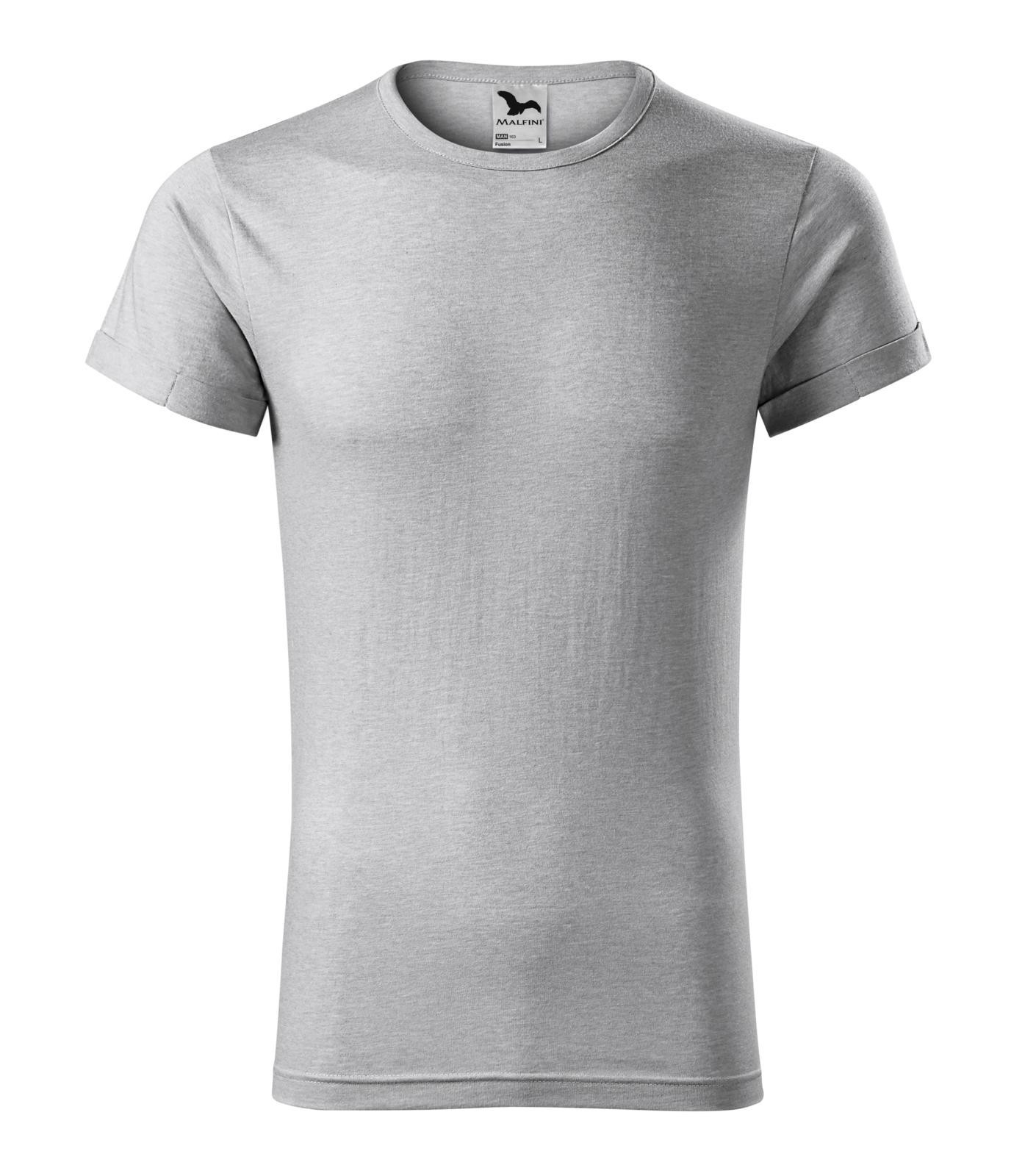Pánske tričko Malfini Fusion 163 - veľkosť: 3XL, farba: strieborný melír
