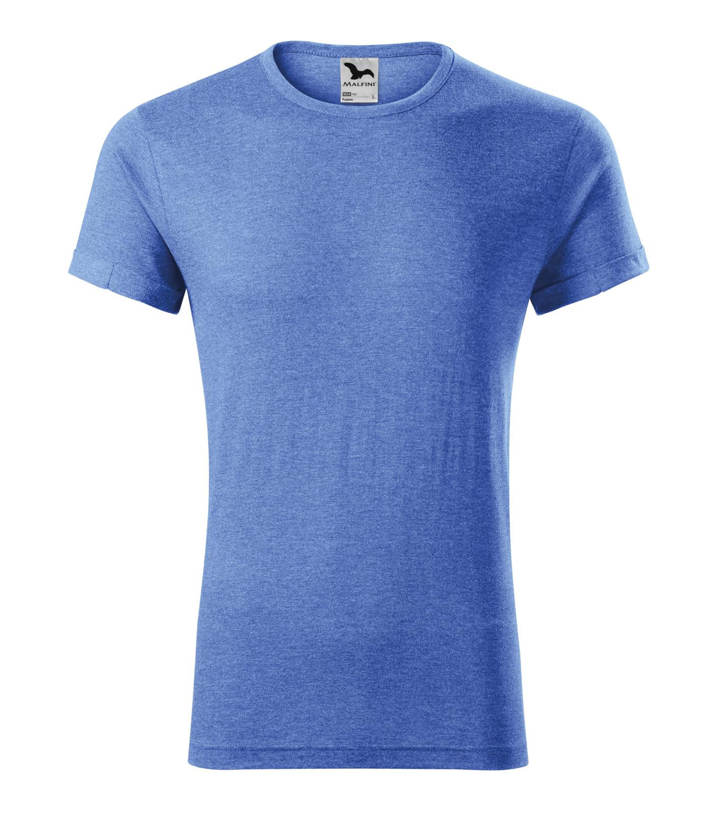 Pánske tričko Malfini Fusion 163 - veľkosť: S, farba: modrý melír