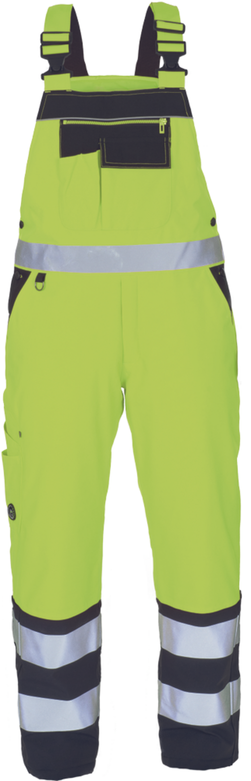 Pánske zateplené reflexné nohavice na traky Cerva Knoxfield HVPS - veľkosť: XXL, farba: HV žltá