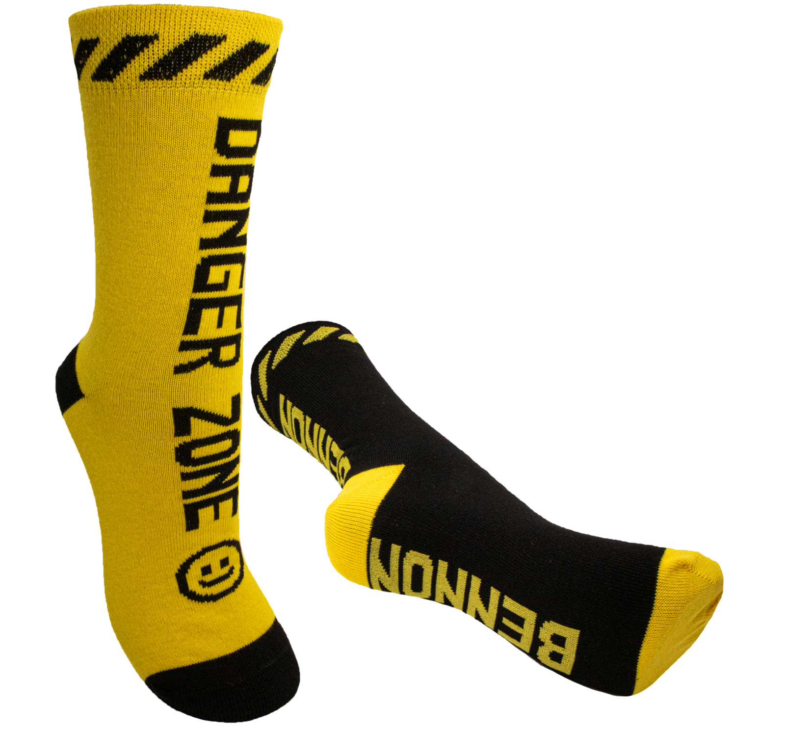 Ponožky Bennon Bennonky - veľkosť: 45-47, farba: čierna/žltá