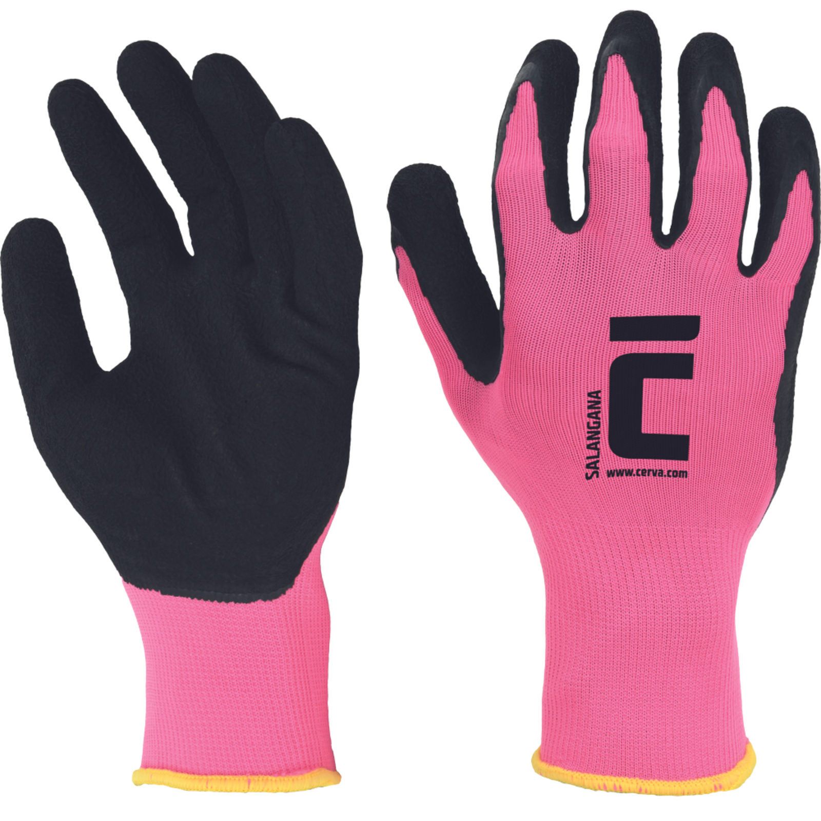 Povrstvené pracovné rukavice Cerva Salangana - veľkosť: 11/XXL, farba: ružová