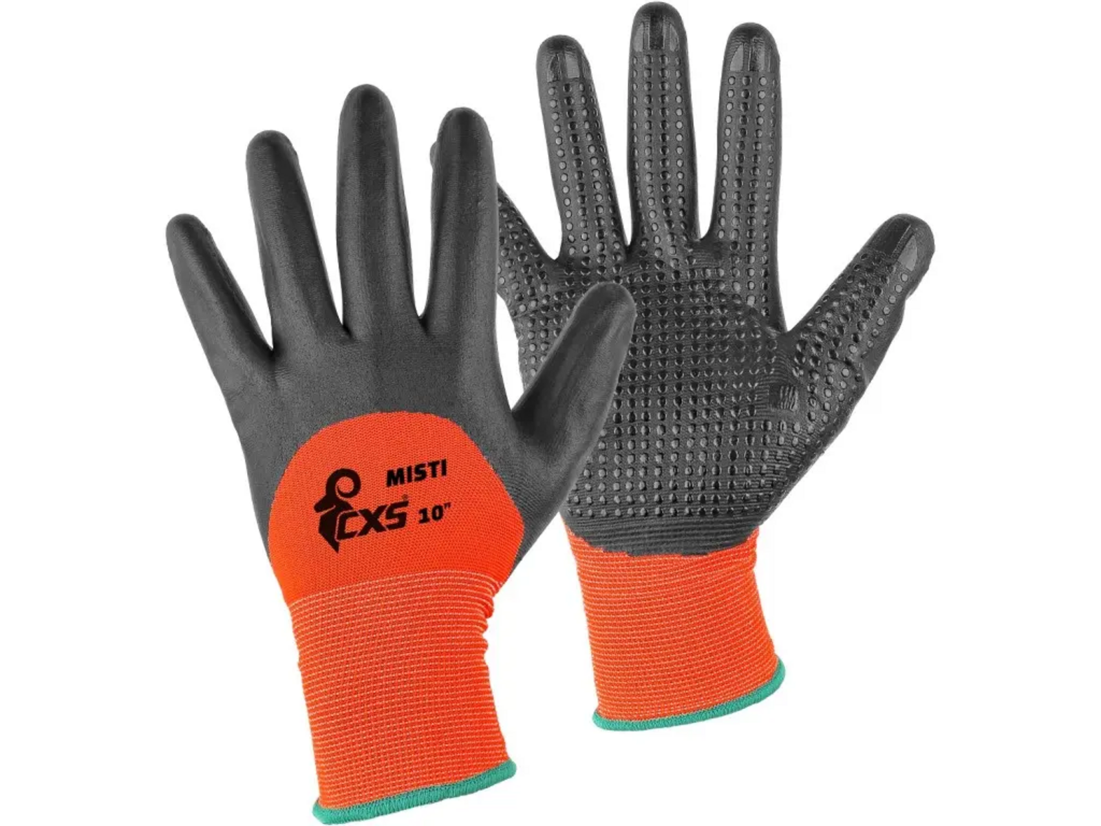 Povrstvené rukavice CXS Misti - veľkosť: 9/L, farba: oranžová/sivá
