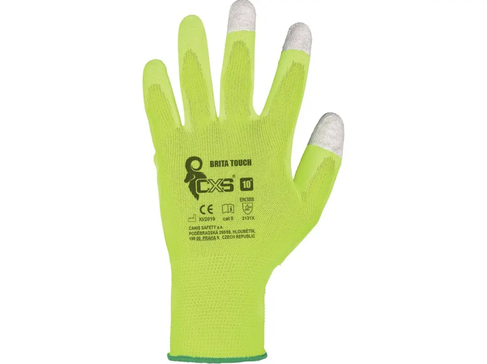 Povsrtvené rukavice CXS Brita Touch - veľkosť: 7/S, farba: žltá