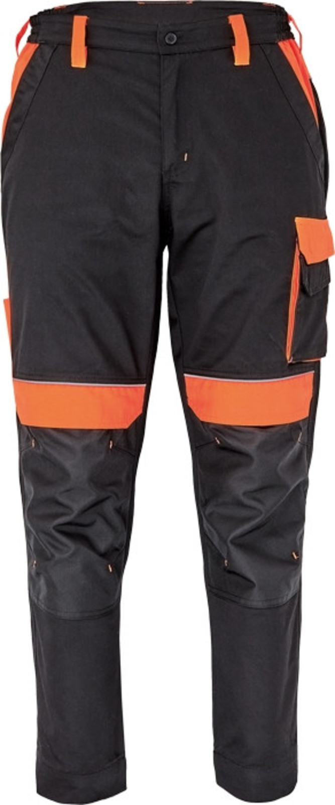 Pracovné nohavice Cerva Max Vivo pánske  - veľkosť: 58, farba: čierna/oranžová
