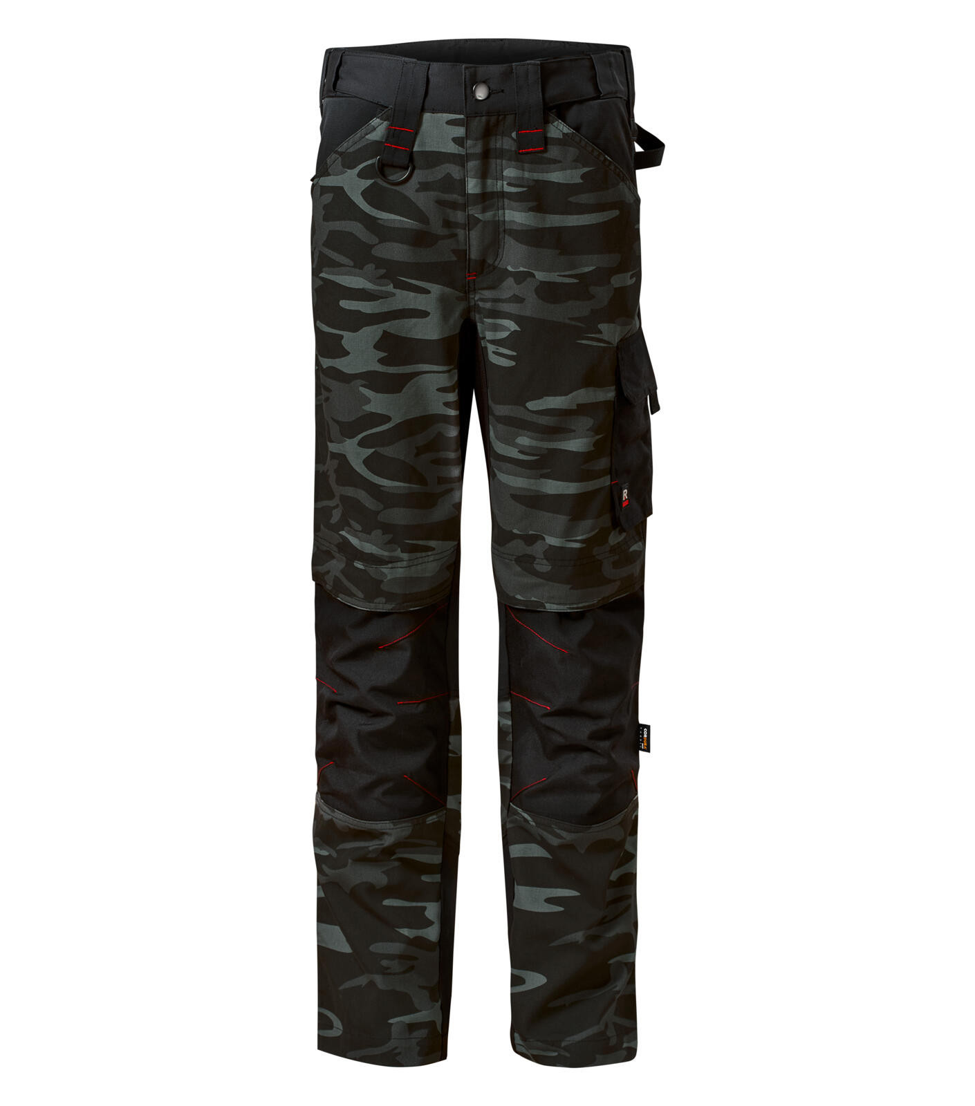 Pracovné nohavice Rimeck Vertex Camo  - veľkosť: 58, farba: maskáčová šedá