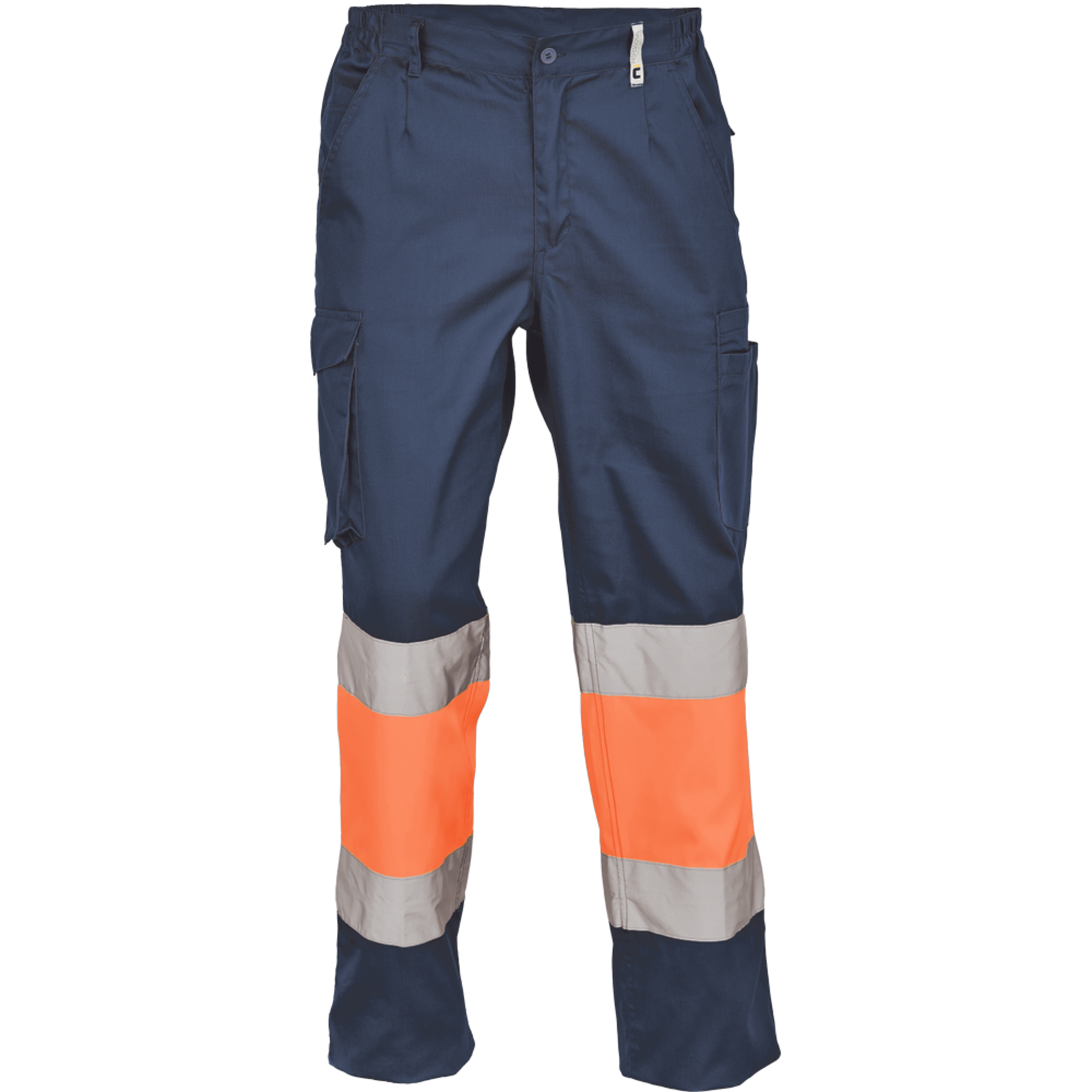 Pracovné reflexné nohavice Cerva Ciudades Bilbao HV - veľkosť: 48, farba: nám. modrá/oranžová