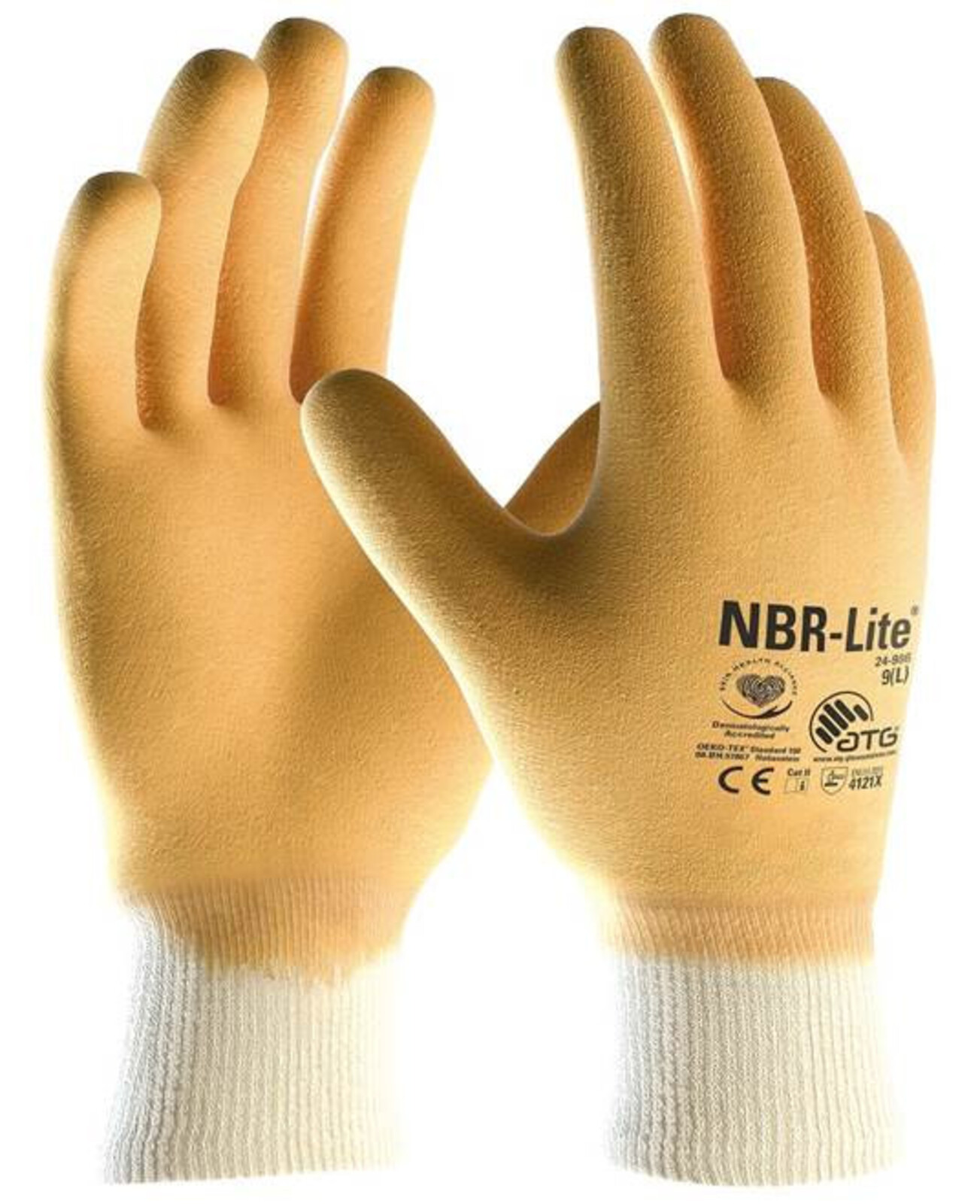 Pracovné rukavice ATG NBR-Lite 24-986 (12 párov) - veľkosť: 8/M, farba: oranžová