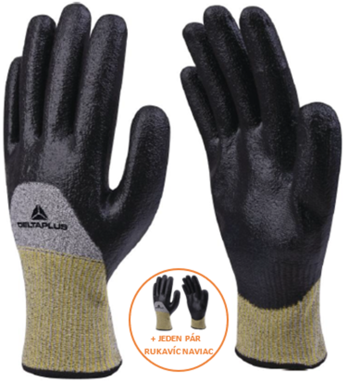 Pracovné rukavice Delta Plus Venicut 54 - veľkosť: 9/L, farba: čierna