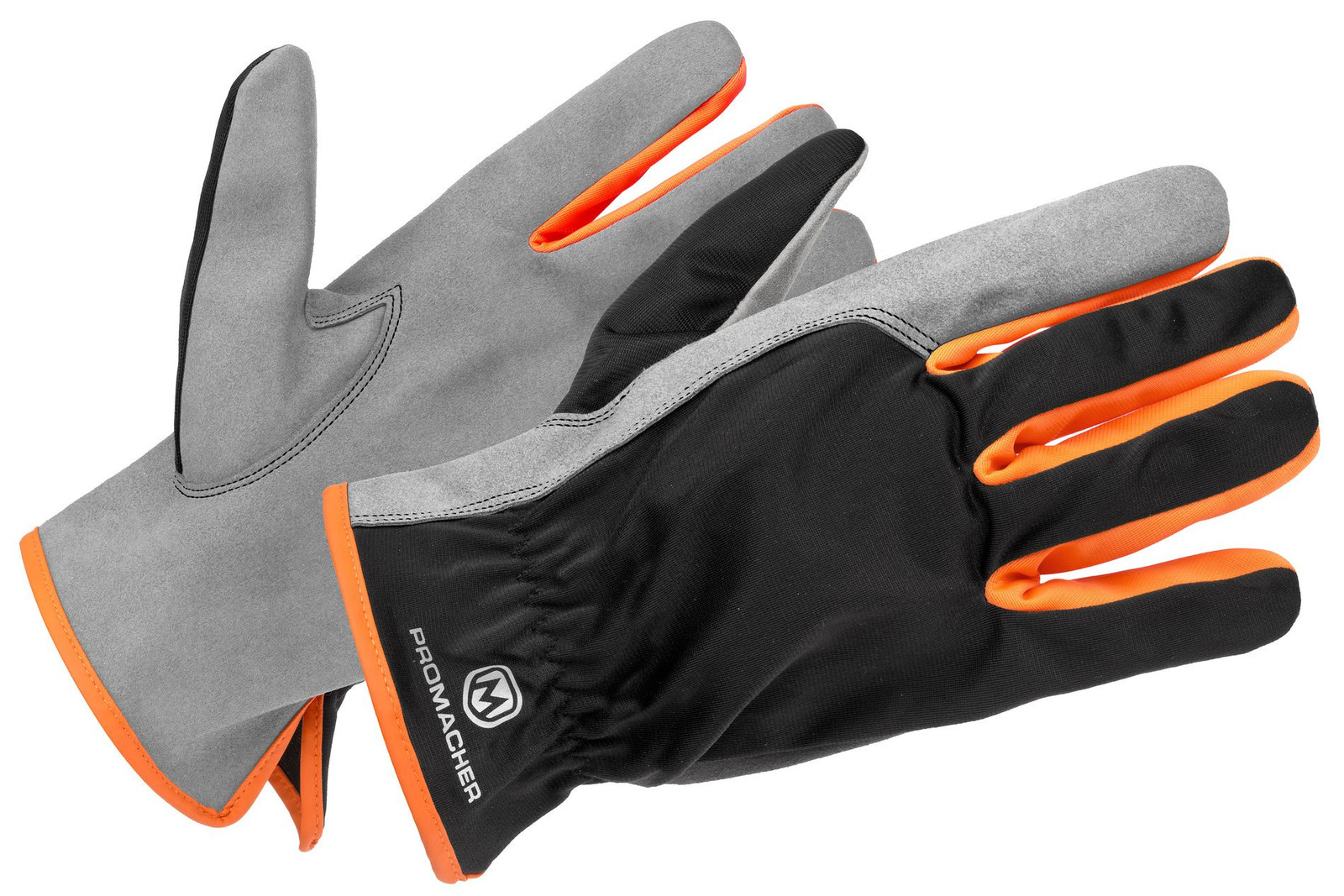 Pracovné rukavice Promacher Carpos kombinované - veľkosť: 9/L, farba: svetlo sivá/ oranžová