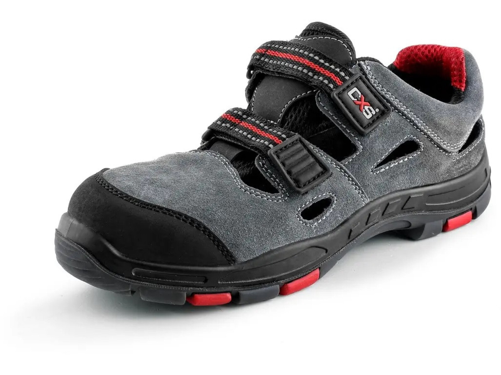 Pracovné sandále CXS Rock Phyllite O1 FO HRO SRA MF - veľkosť: 40, farba: sivá/červená