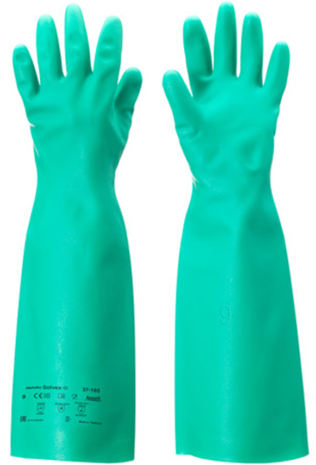Protichemické pracovné rukavice Ansell 37-185 SolVex 45cm - veľkosť: 7/S