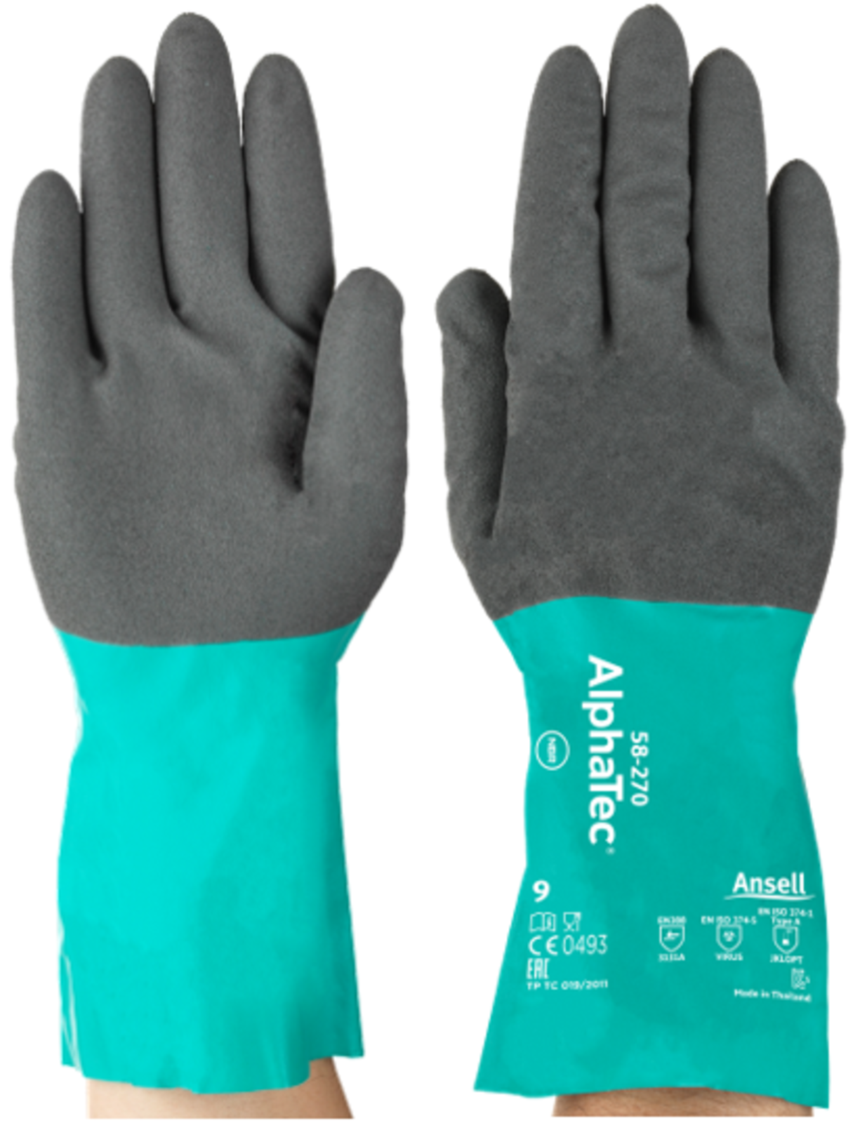 Protichemické rukavice 58-270 Alpha Tec - veľkosť: 8/M