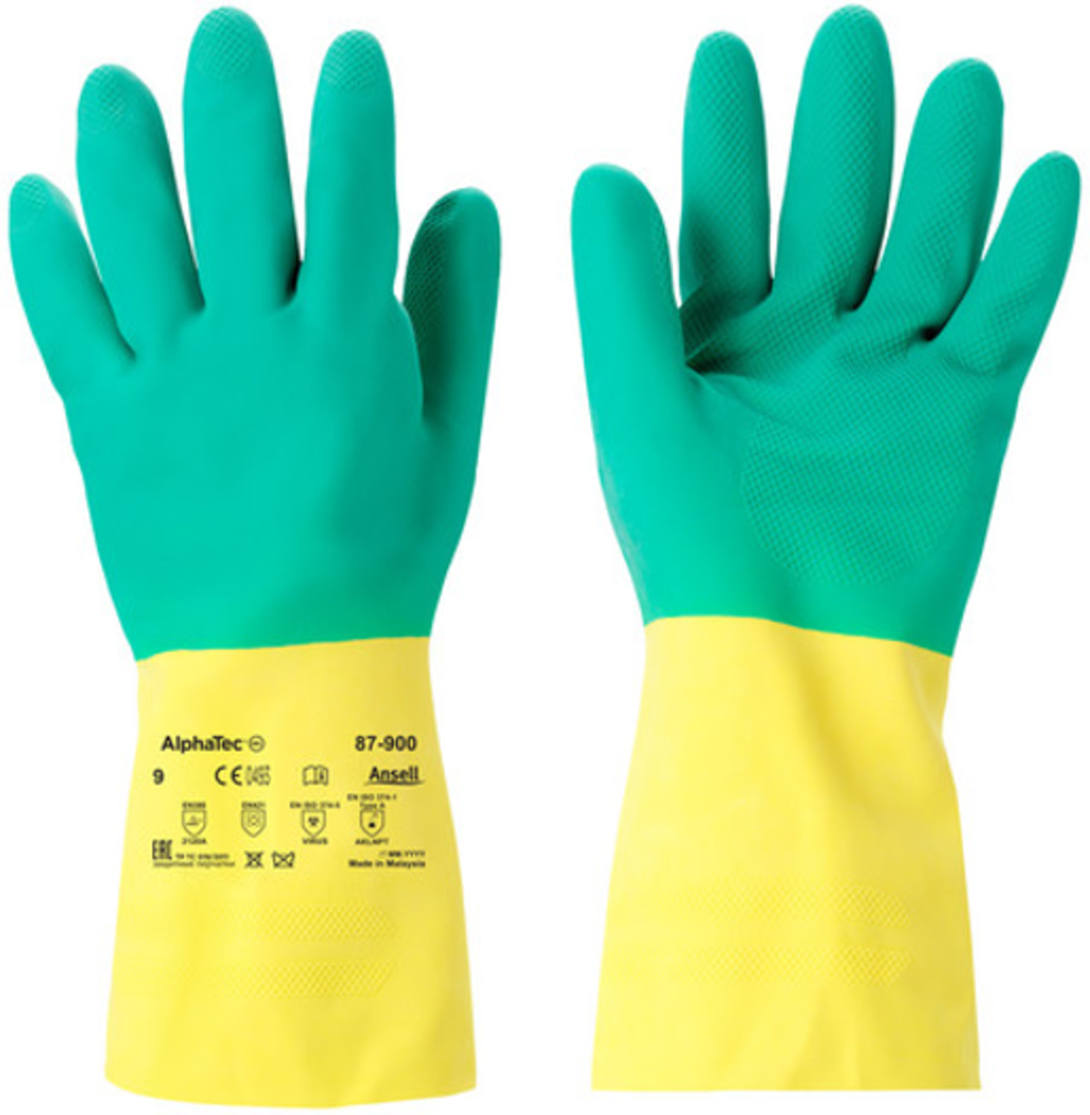Protichemické rukavice 87-900 Bi-colour - veľkosť: 8/M
