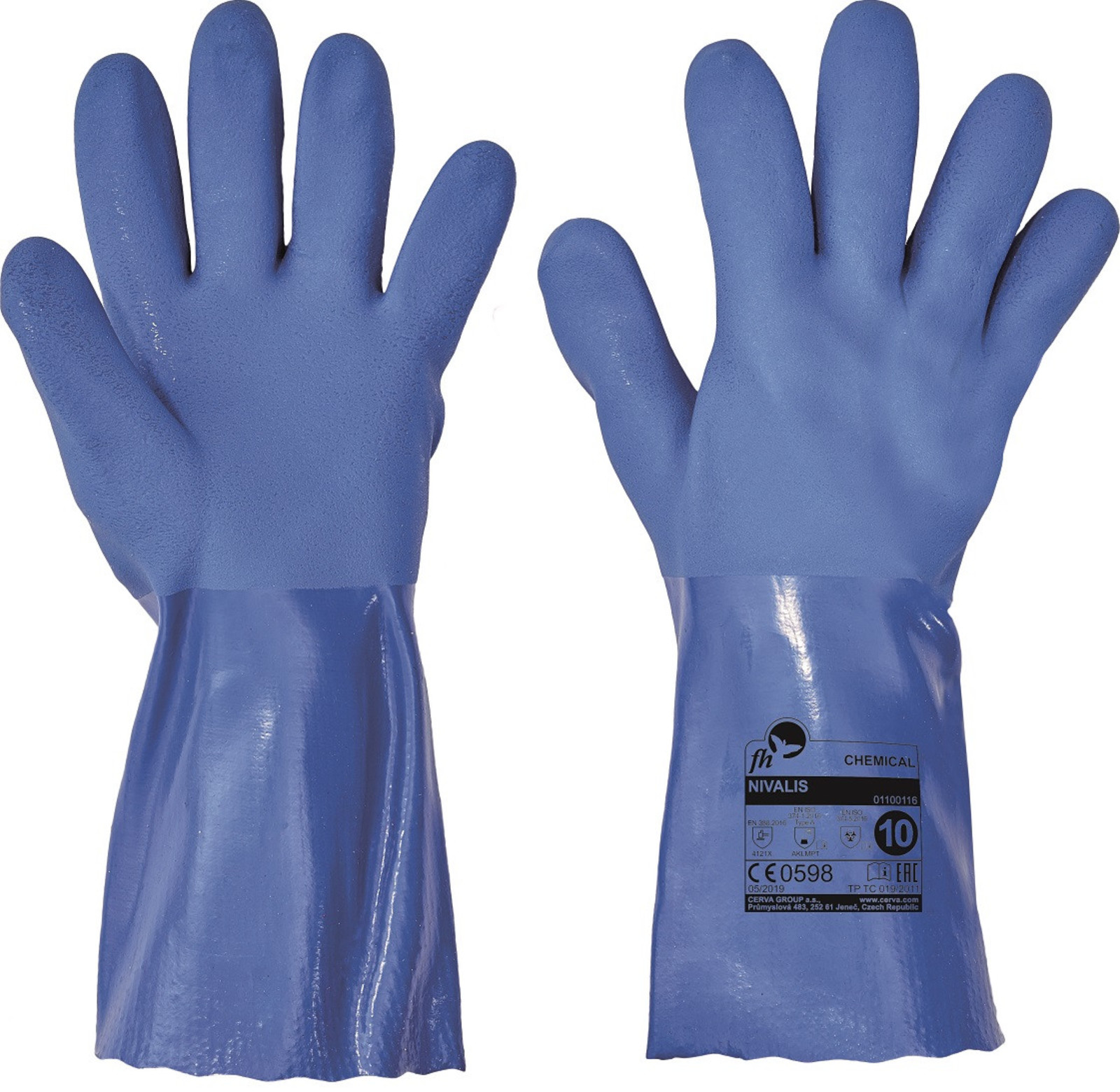 Protichemické rukavice Nivalis - veľkosť: 10/XL