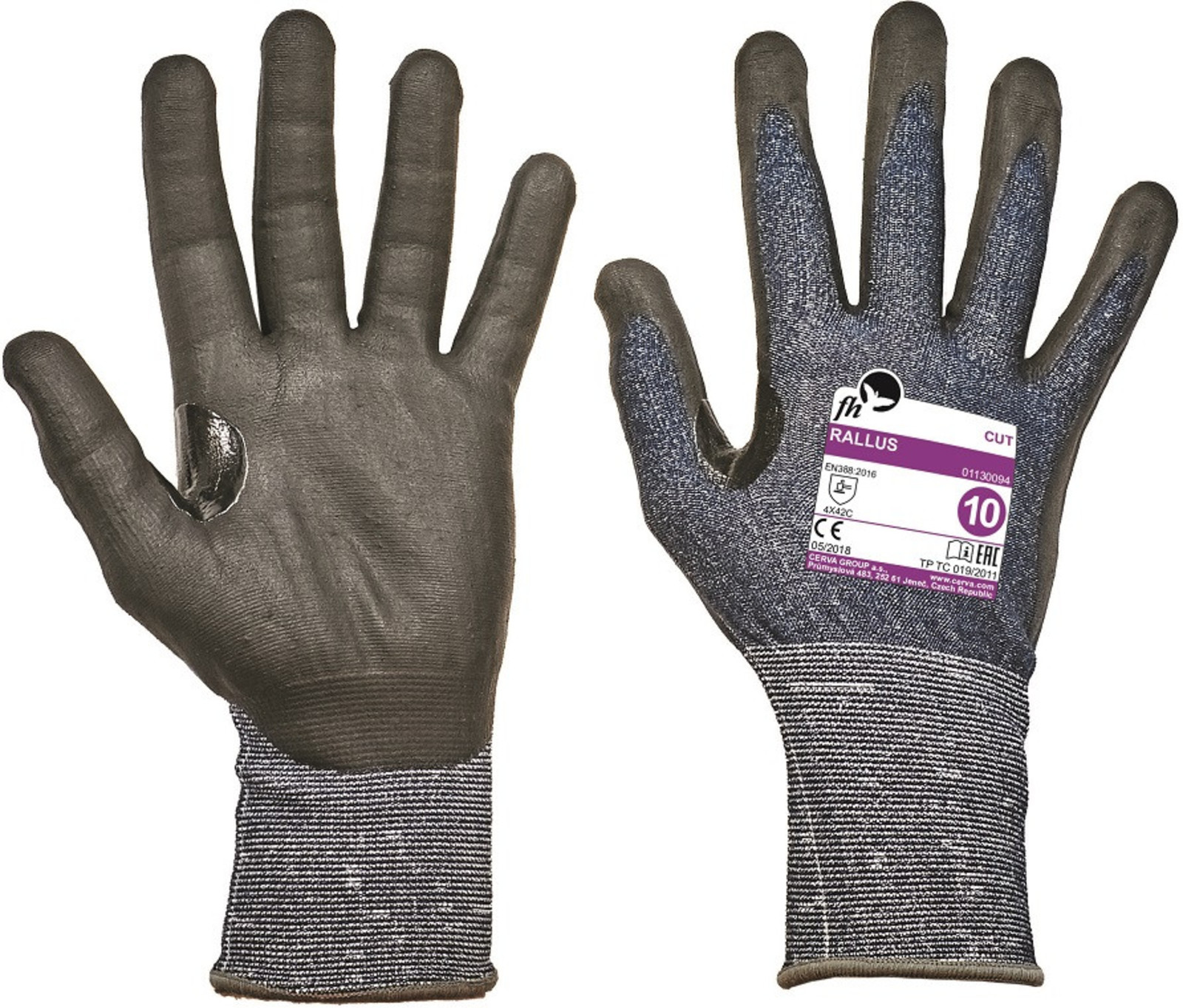 Protiporézne pracovné rukavice Rallus - veľkosť: 10/XL