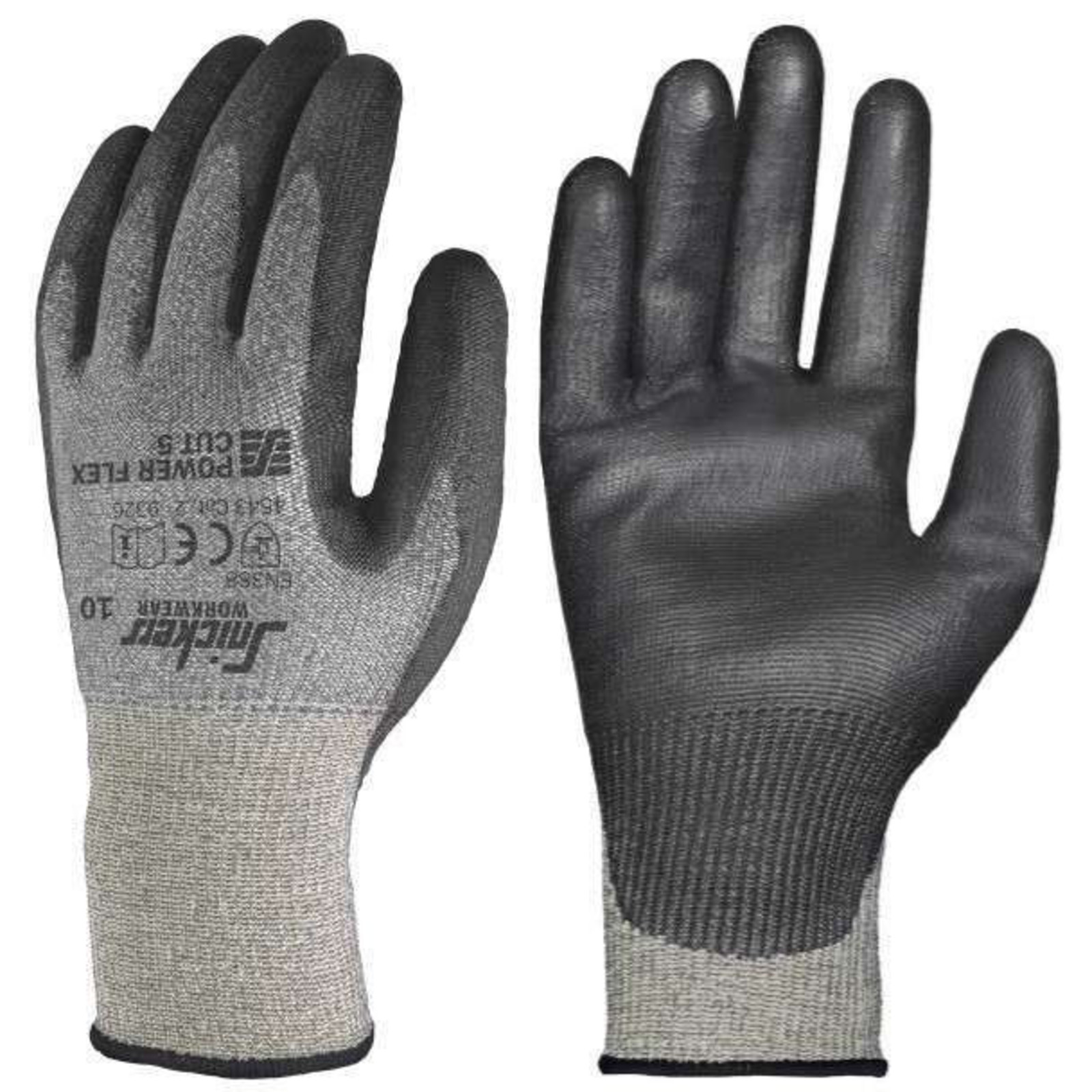 Protiporézne pracovné rukavice Snickers® Power Flex Cut 5 - veľkosť: 11/XXL, farba: sivá