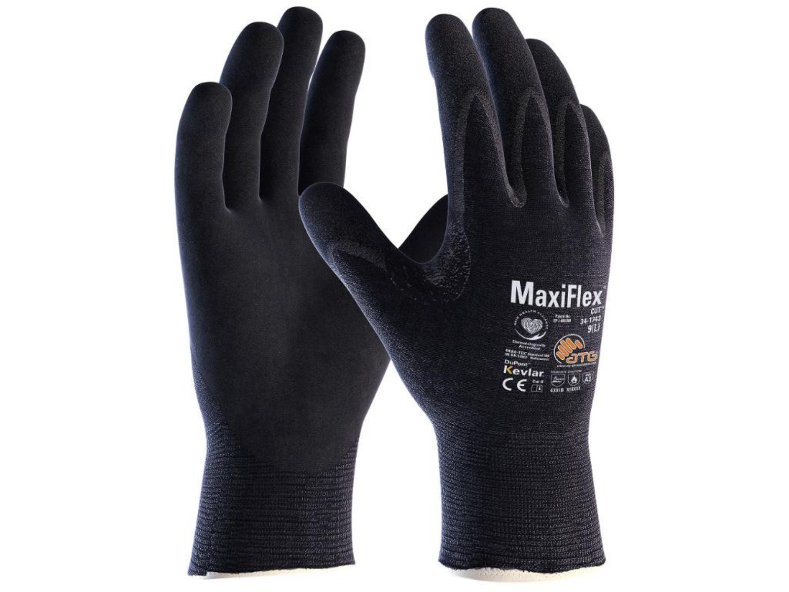 Protiporezné rukavice ATG MaxiFlex CUT 34-1743 - veľkosť: 9/L, farba: čierna