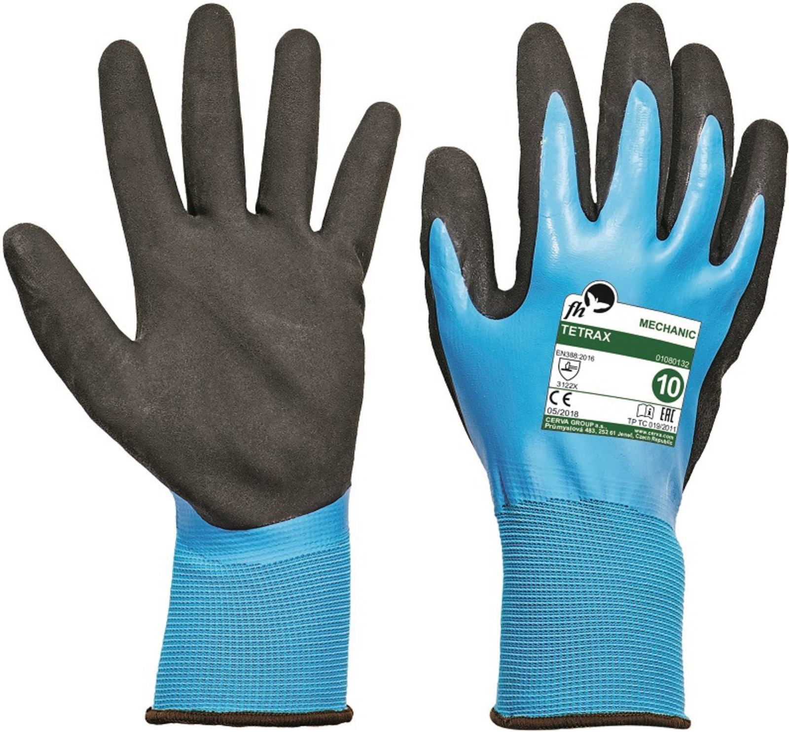 Protišmykové rukavice Tetrax - veľkosť: 9/L