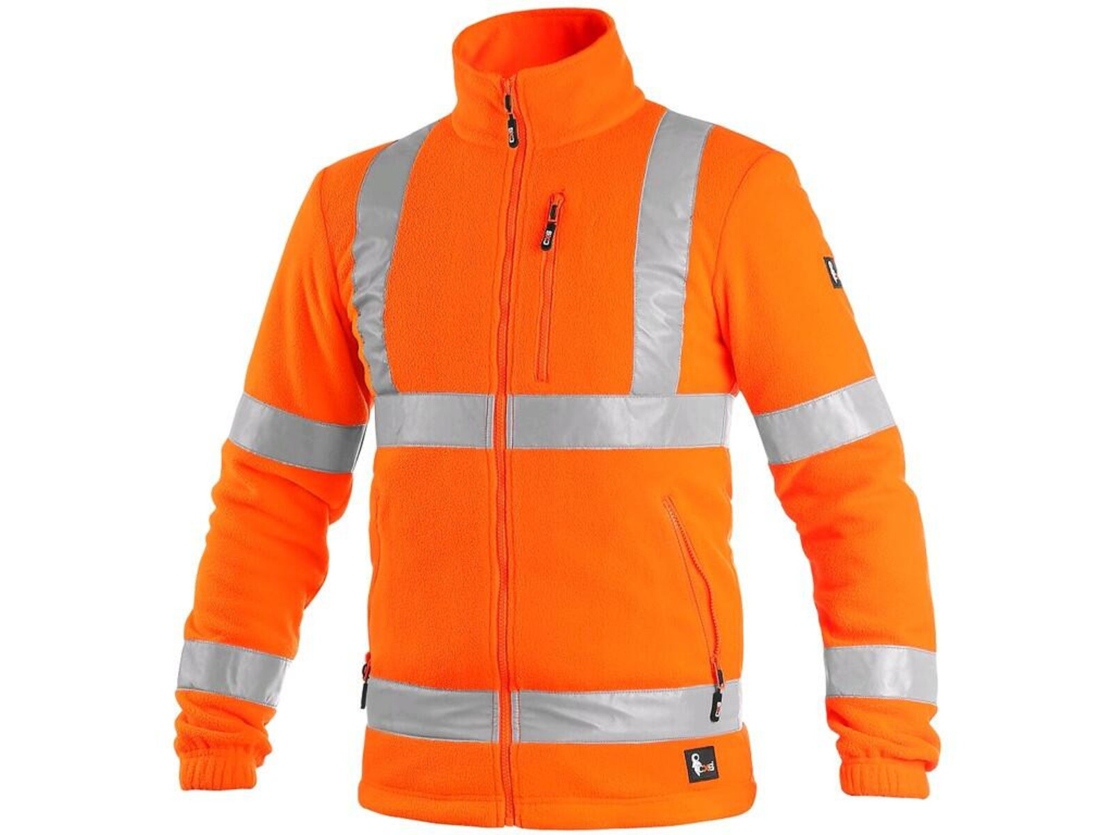 Reflexná fleecová bunda CXS Preston - veľkosť: XXL, farba: HV oranžová