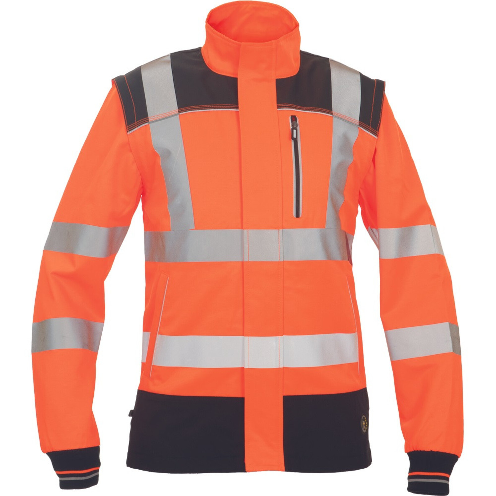 Reflexná pracovná bunda a vesta 2v1 Cerva Knoxfield HVPS FL - veľkosť: 60, farba: oranžová