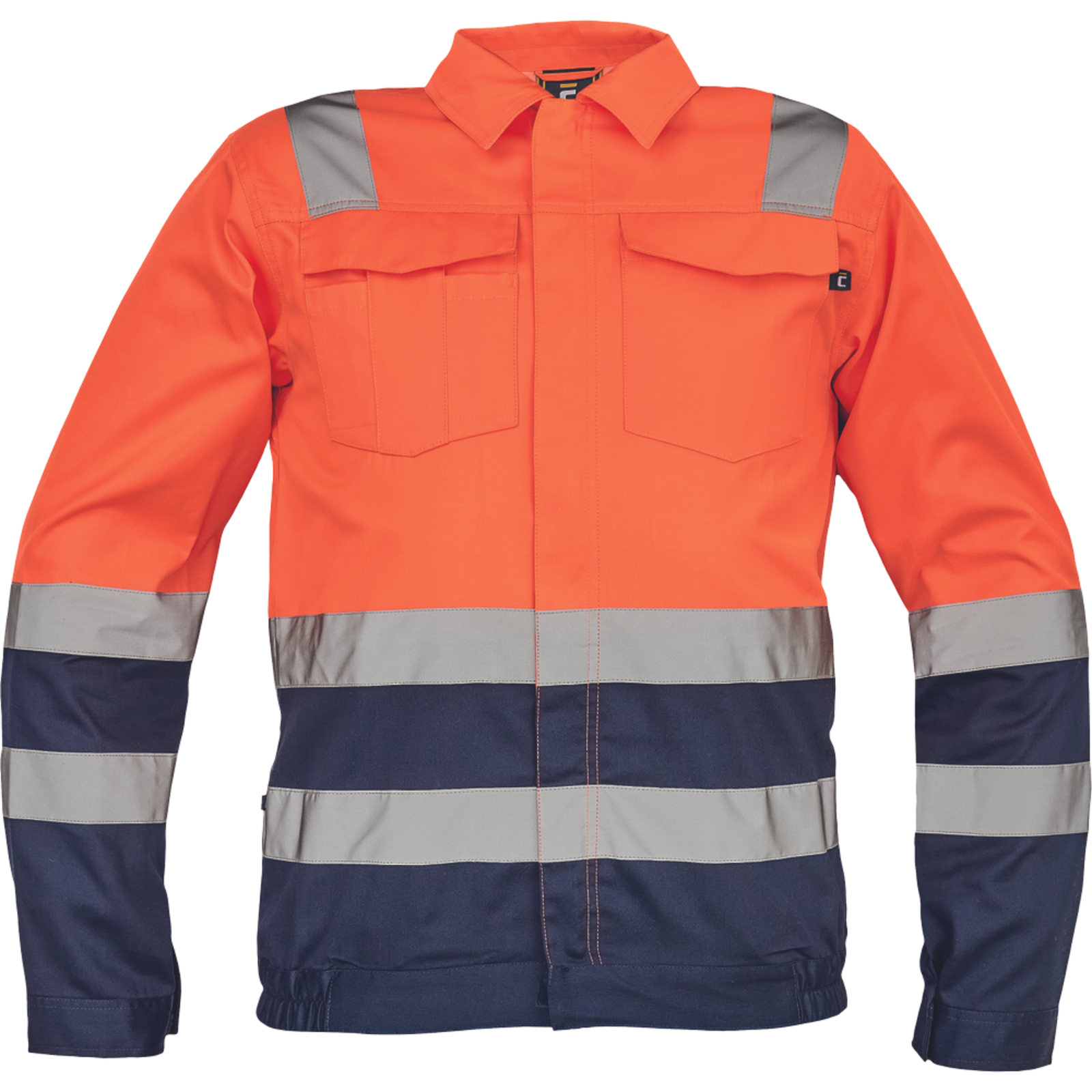 Reflexná pracovná bunda Cerva Valencia HV - veľkosť: 50, farba: oranžová/navy