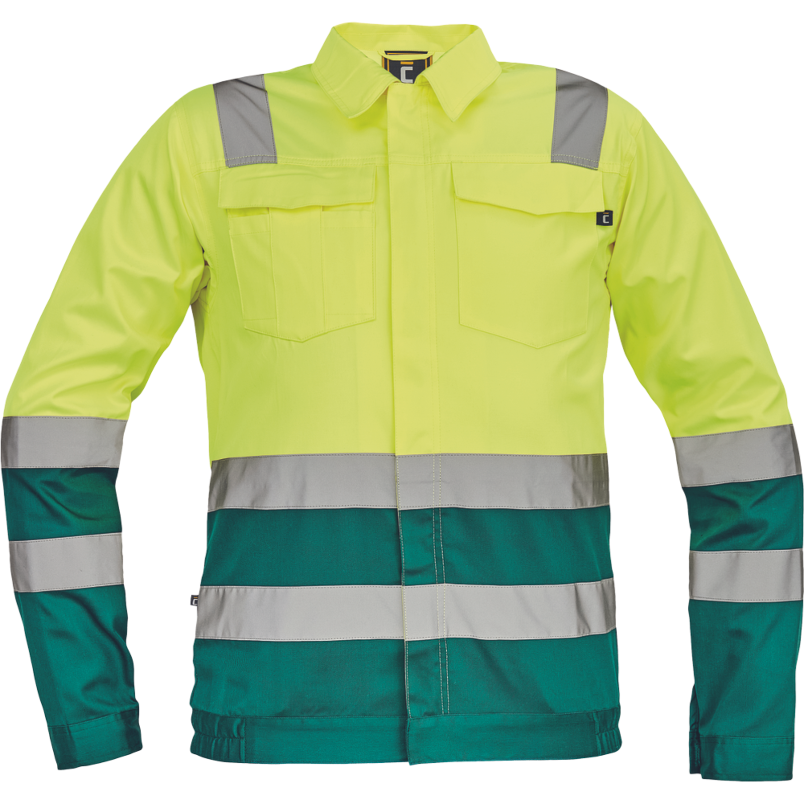 Reflexná pracovná bunda Cerva Valencia HV - veľkosť: 60, farba: žltá/zelená