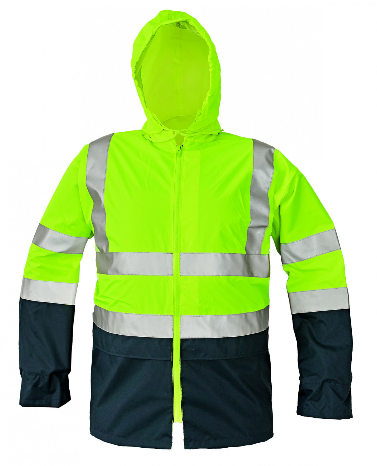 Reflexná pracovná bunda Epping - veľkosť: XL, farba: žltá/navy