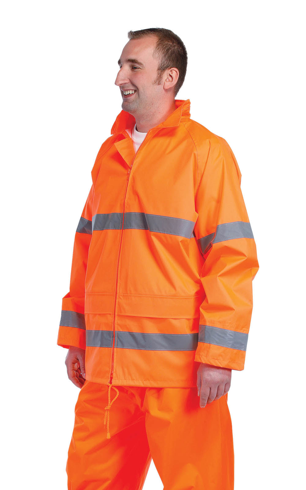 Reflexná pracovná bunda Gordon pánska - veľkosť: XXL, farba: oranžová