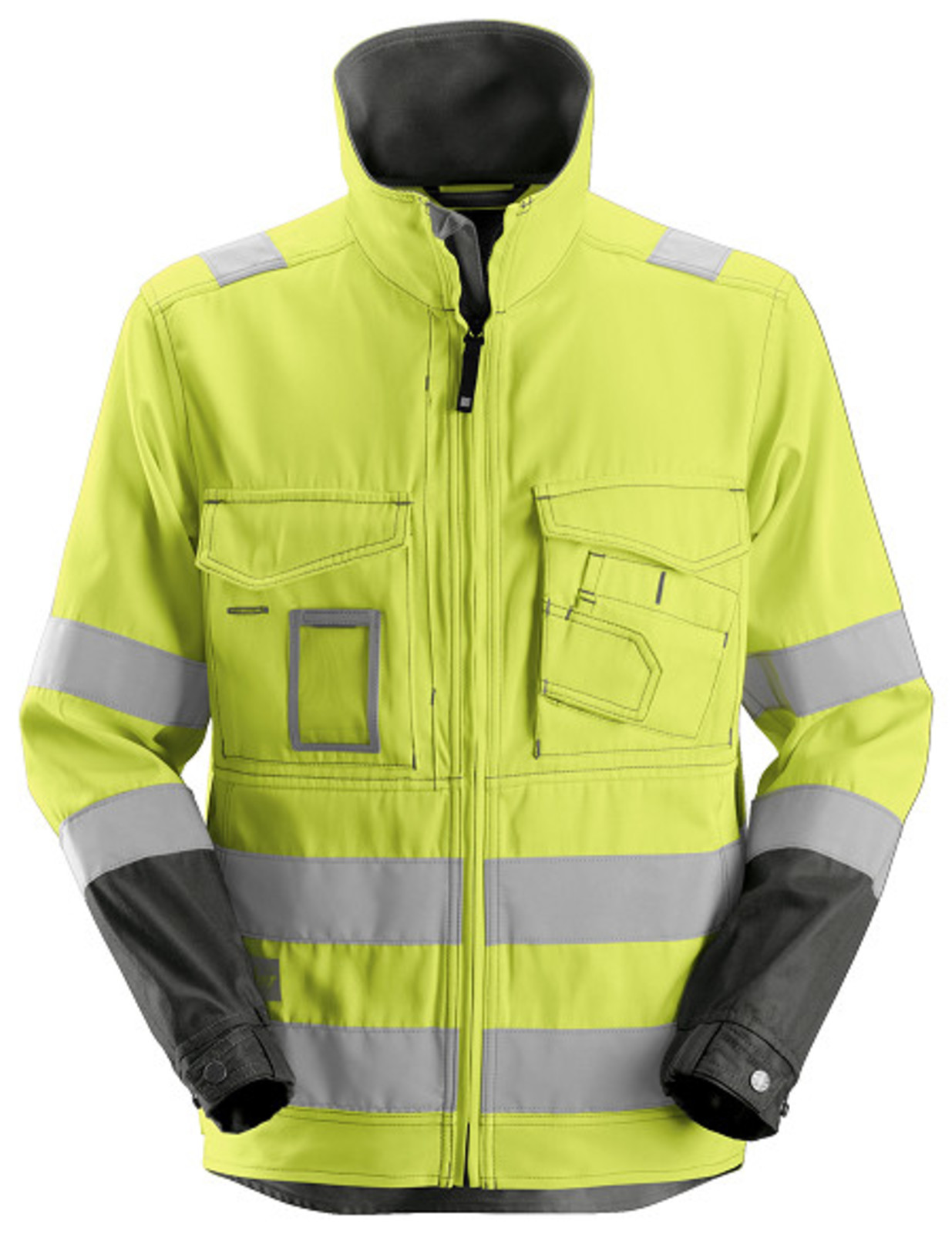 Reflexná pracovná bunda Snickers® - veľkosť: XS, farba: žltá