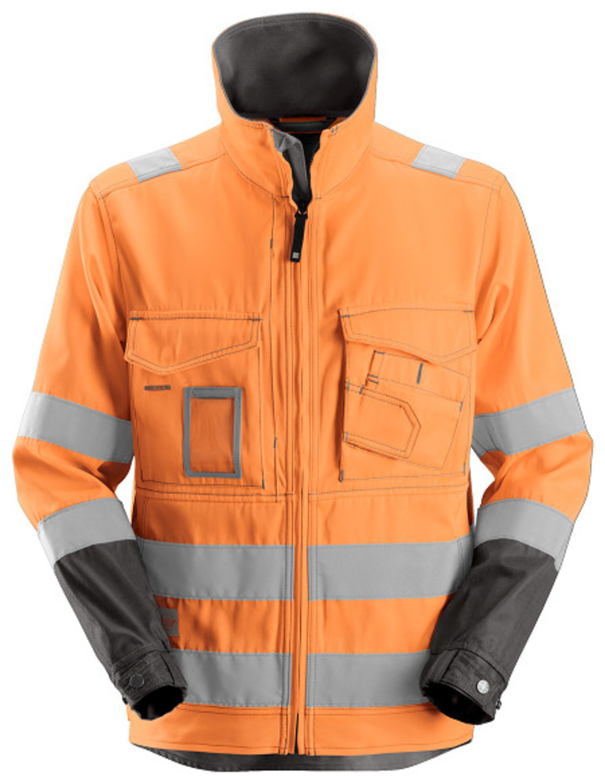 Reflexná pracovná bunda Snickers® - veľkosť: S, farba: oranžová